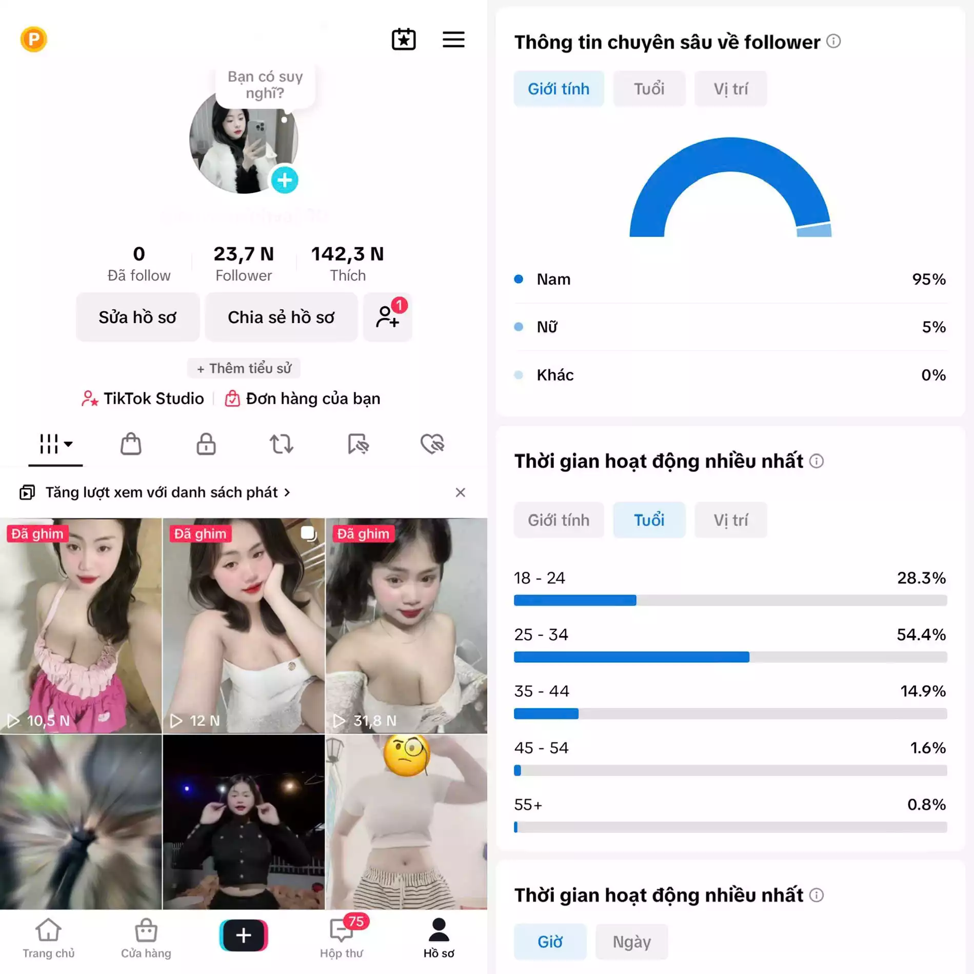 Chủ đề : Cá Nhân - Follow VN - Có Live Studio, Tiktok Shop - An toàn, Bao đổi thông tin chính chủ.