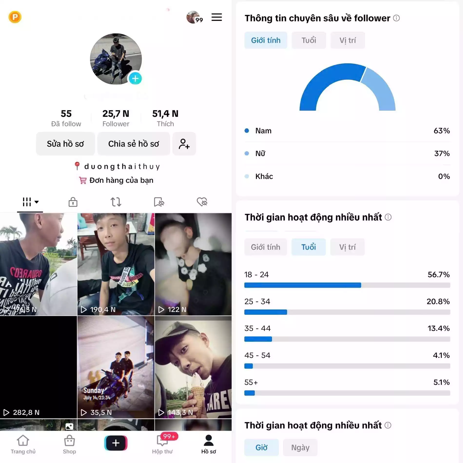 Chủ đề : Cá Nhân - Follow VN - Có Live Studio, Tiktok Shop - An toàn, Bao đổi thông tin chính chủ.