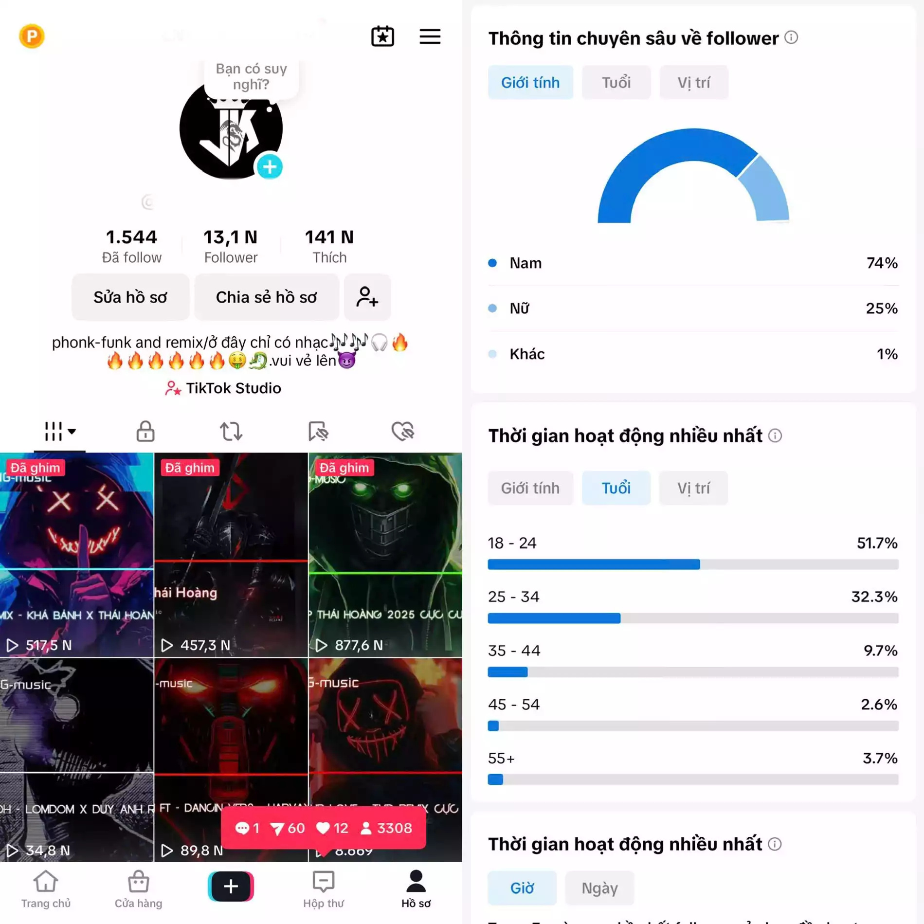 - Follow VN - Có Live Studio, Tiktok Shop - An toàn, Bao đổi thông tin chính chủ.Chủ đề : Nhạc Remix
