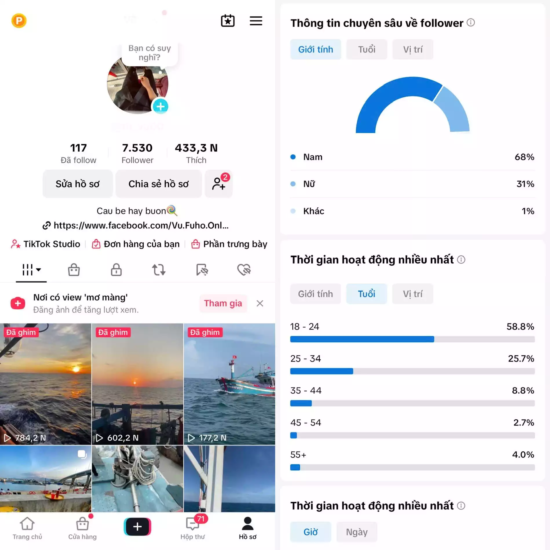 Chủ đề : Lofi - Follow VN - Có Live Studio, Tiktok Shop - An toàn, Bao đổi thông tin chính chủ.