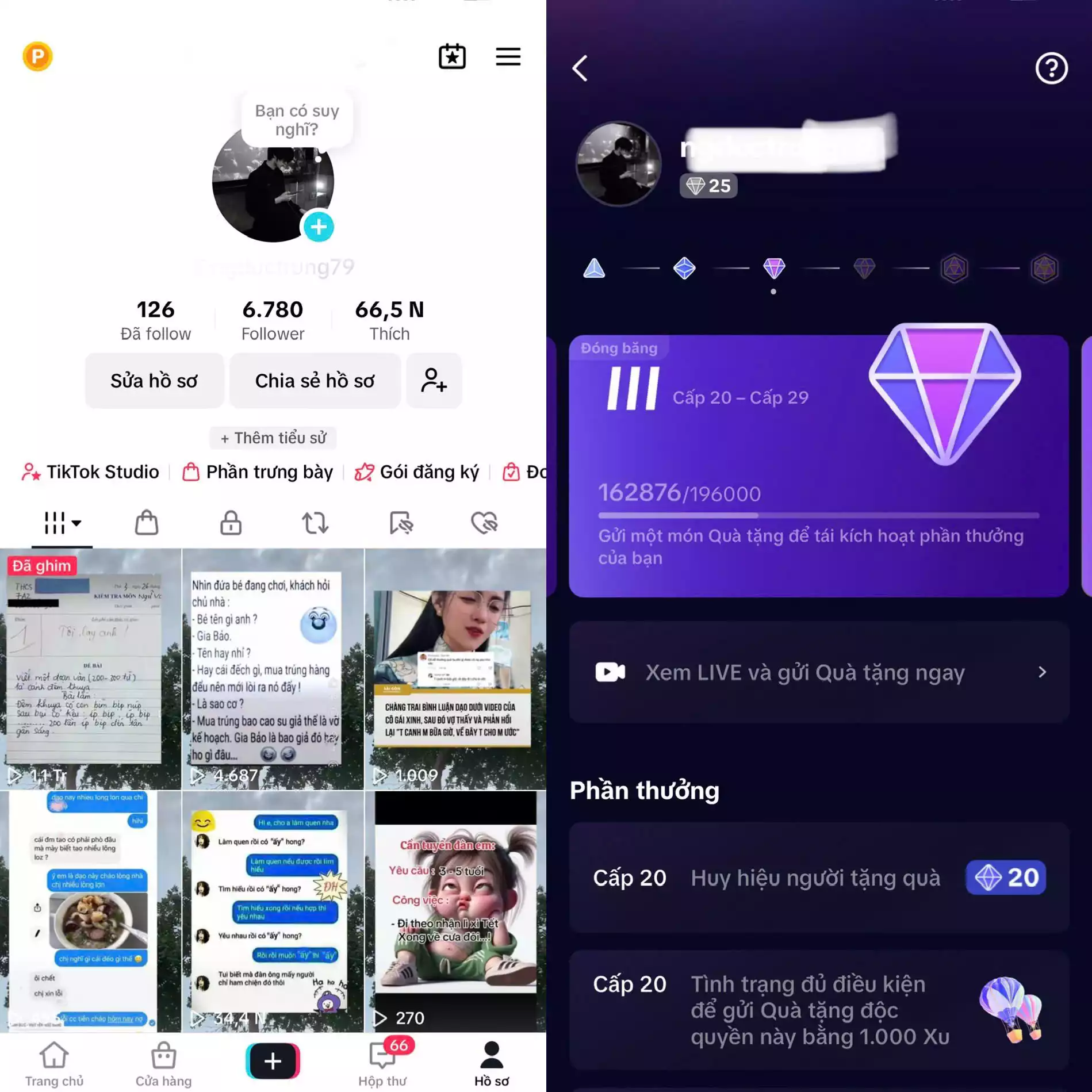 Chủ đề : Cá Nhân + Leverl 25 Follow VN - Có Live Studio, Tiktok Shop - An toàn, Bao đổi thông tin chính chủ.