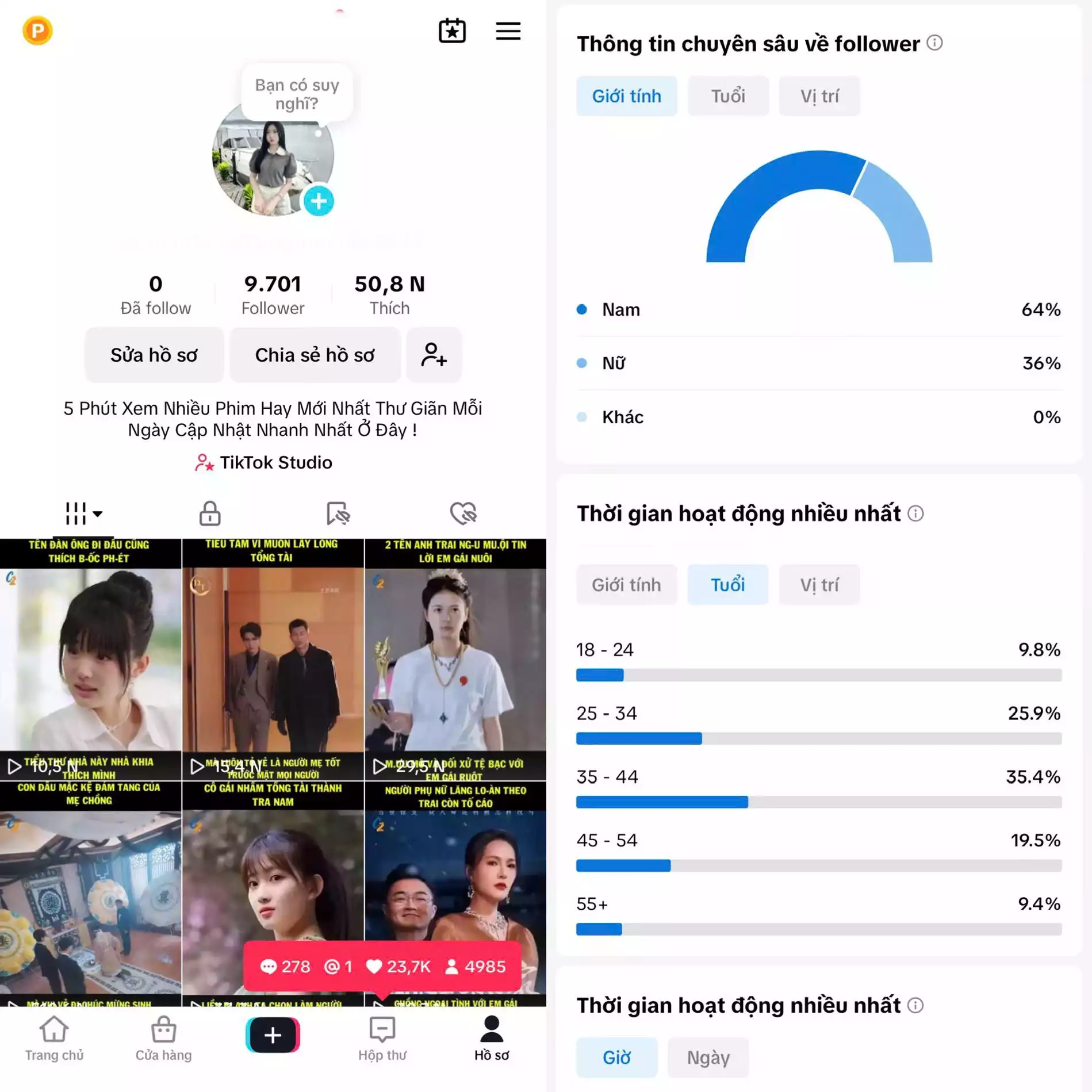 Chủ đề : Review Phim - Follow VN - Có Live Studio, Tiktok Shop - An toàn, Bao đổi thông tin chính chủ.