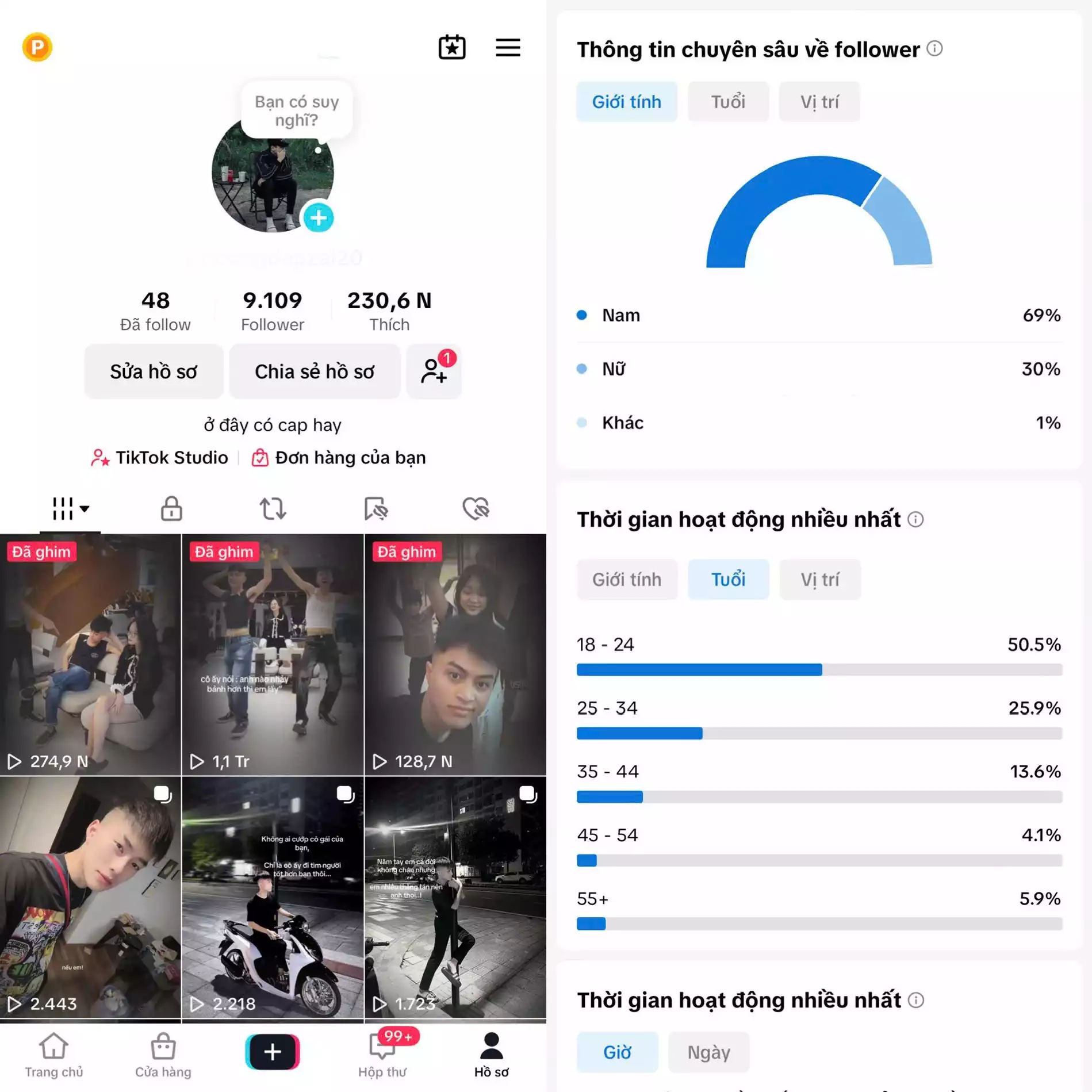 Chủ đề : Idol Nam - Follow VN - Có Live Studio, Tiktok Shop - An toàn, Bao đổi thông tin chính chủ.