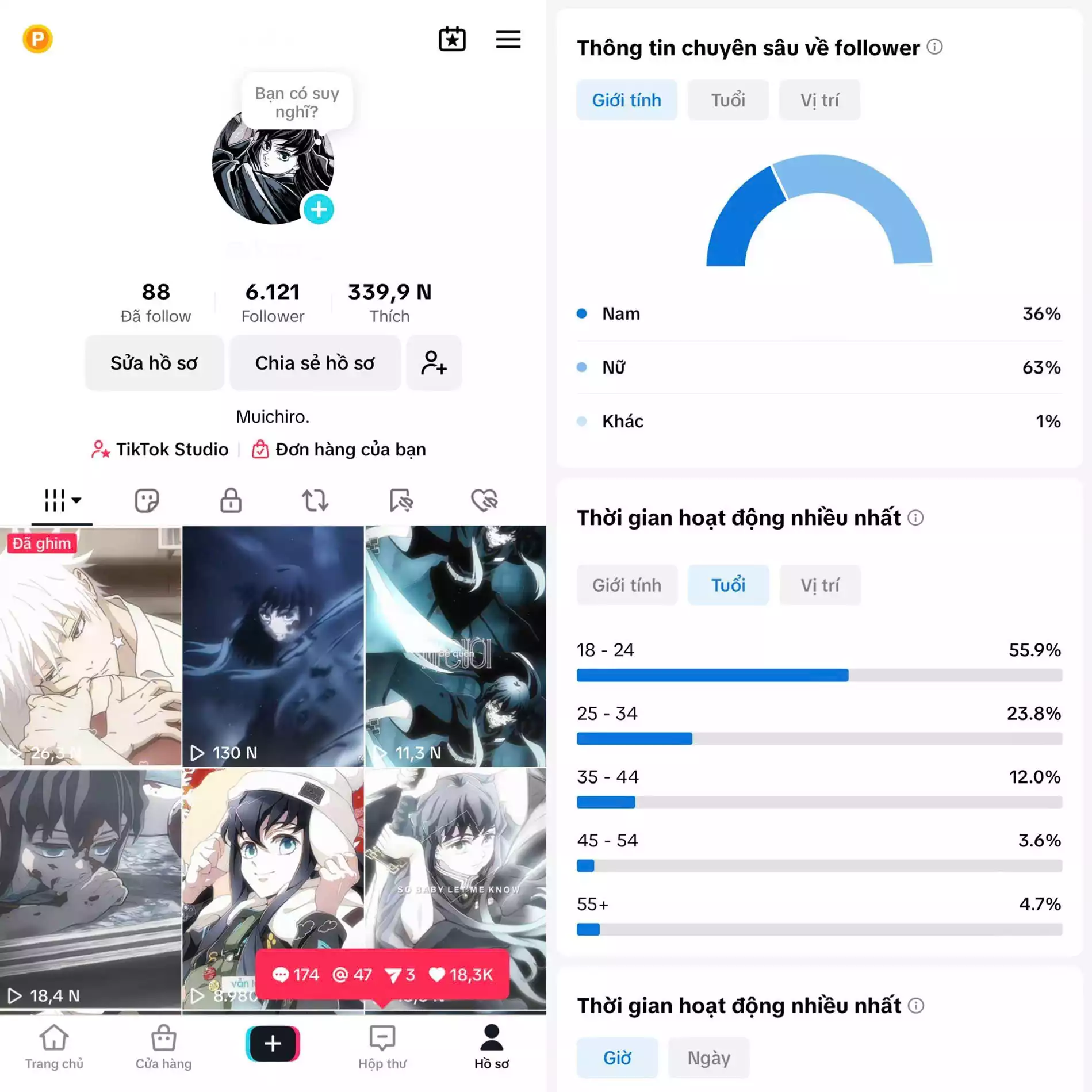 Tệp Follow đa số 18 - 24 tuổi phù hợp chuyển đổi GAME - 3 hệ thống live : live thường, live màn hình, studio game.