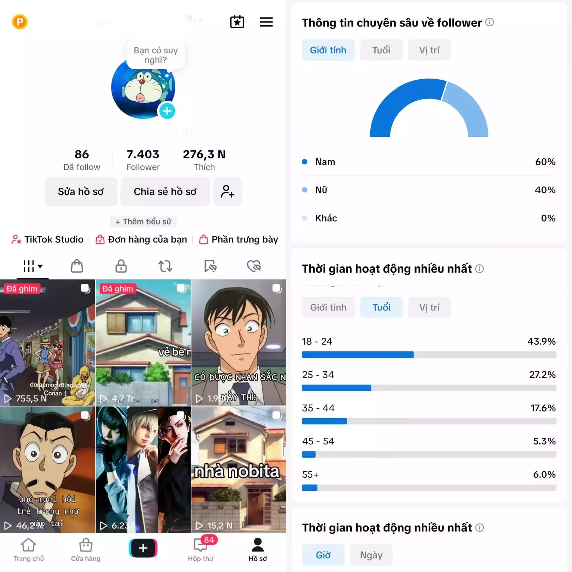 Tệp Follow đa số 18 - 24 tuổi phù hợp chuyển đổi GAME - 3 hệ thống live : live thường, live màn hình, studio game.