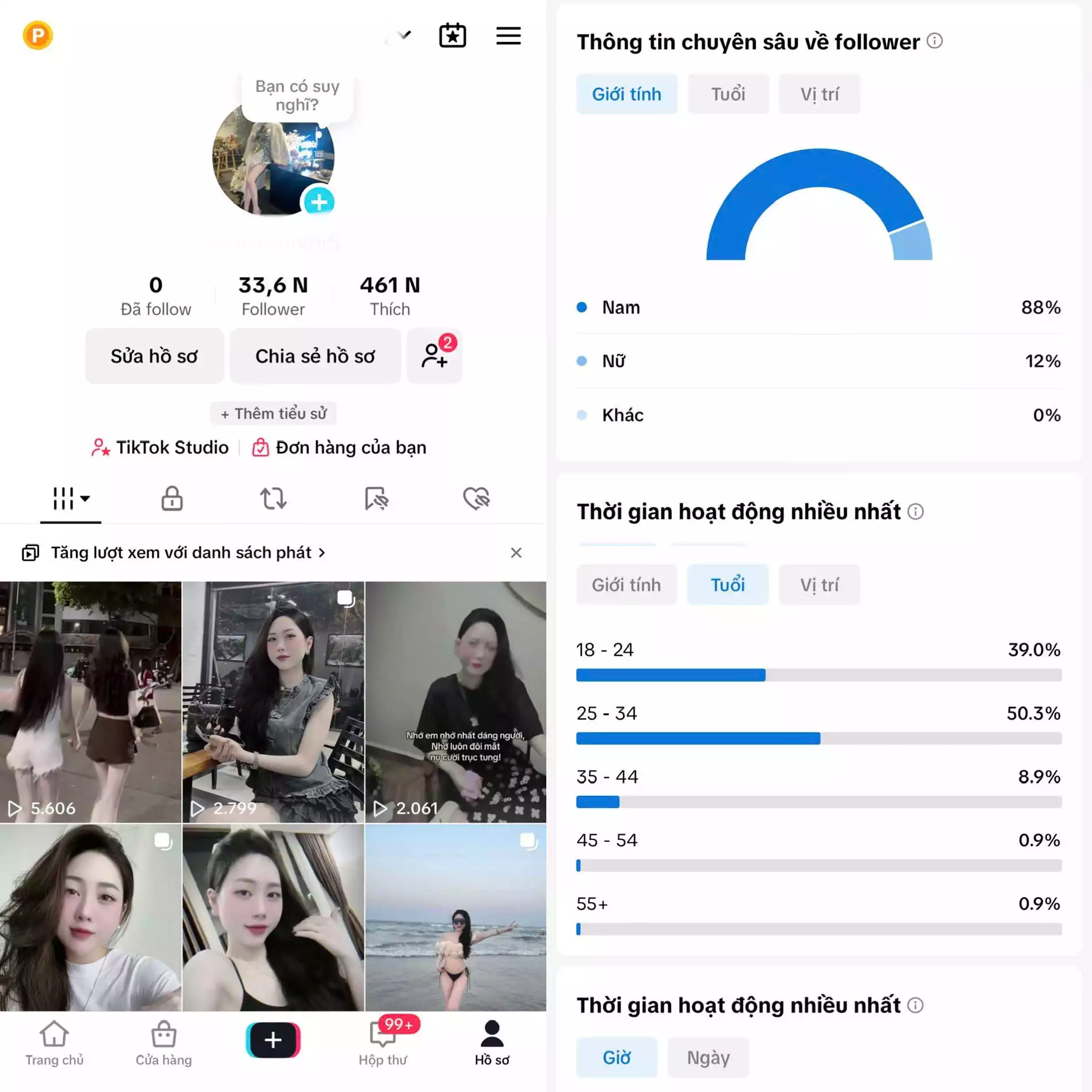 Chủ đề : Cá Nhân - Follow VN - Có Live Studio, Tiktok Shop - An toàn, Bao đổi thông tin chính chủ.