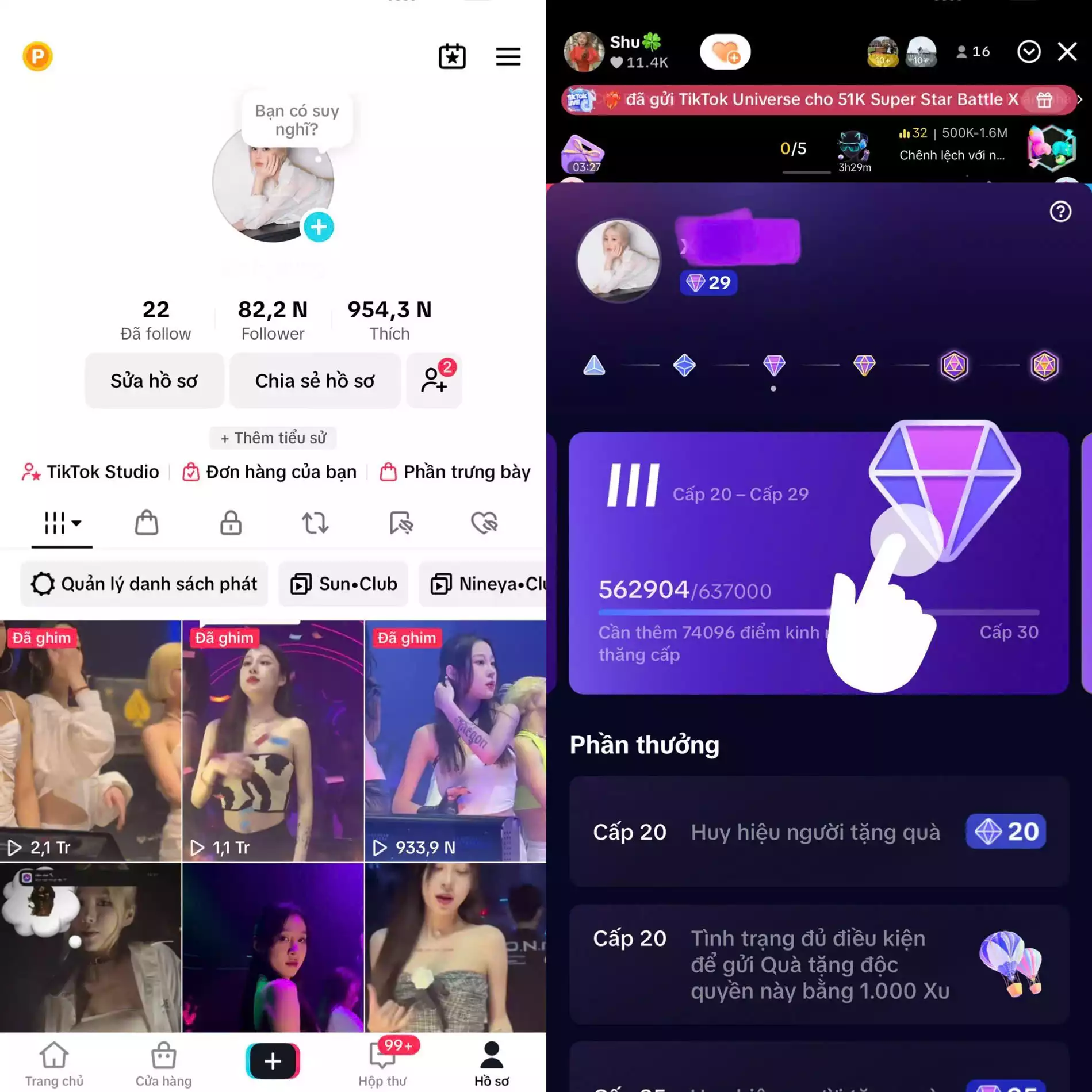 Chủ đề : Nhạc + leverl 29 - Follow VN - Có Live Studio, Tiktok Shop - An toàn, Bao đổi thông tin chính chủ.