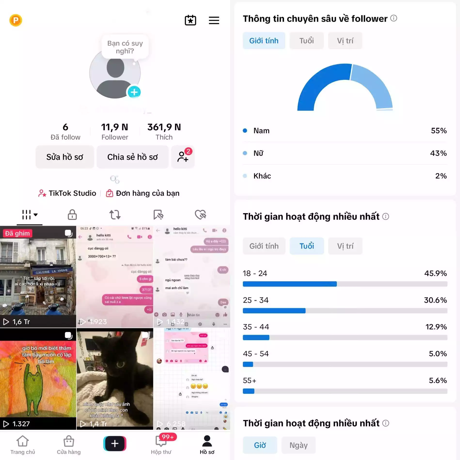 Chủ đề : Nhạc - Follow VN - Có Live Studio, Tiktok Shop - An toàn, Bao đổi thông tin chính chủ.