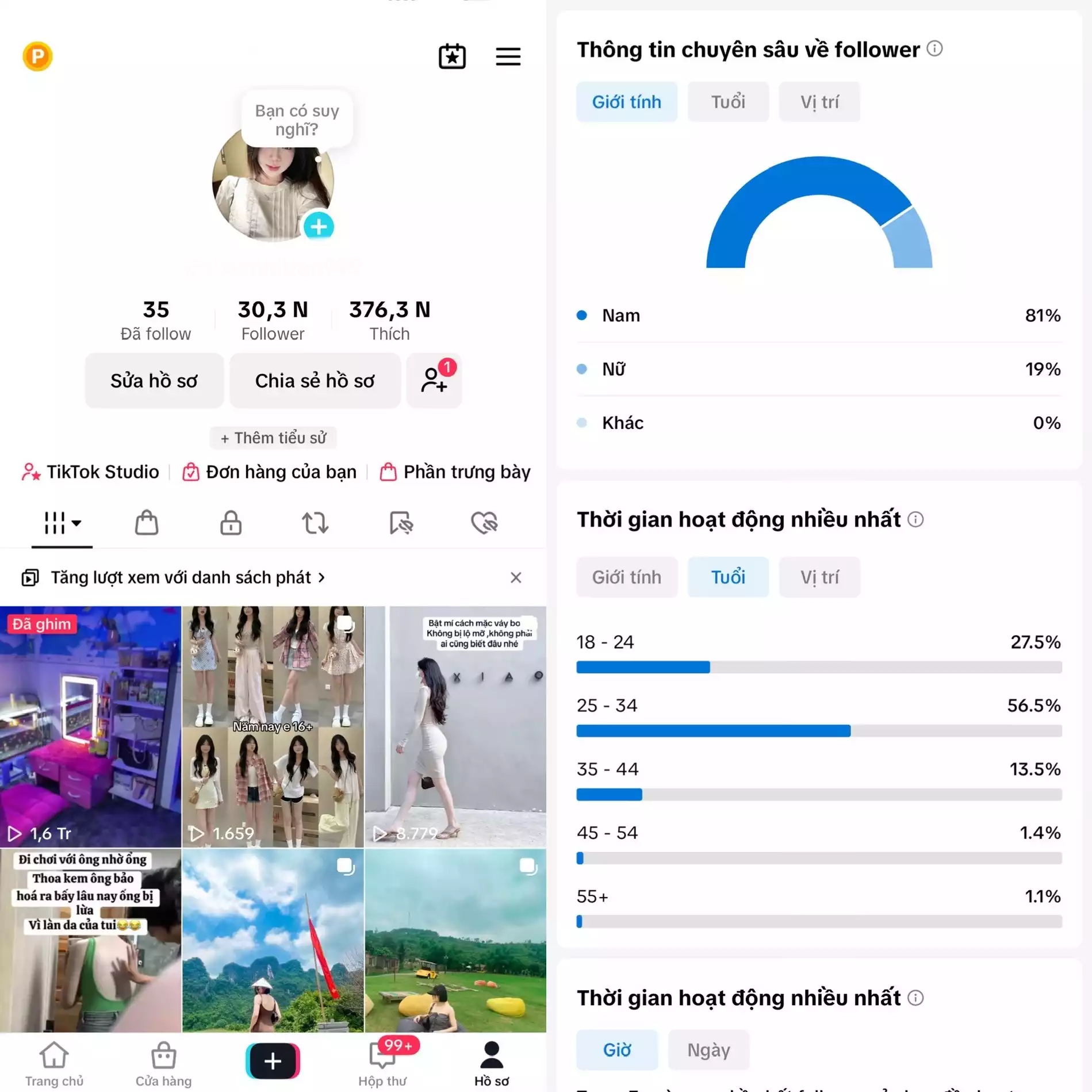 Chủ đề : Cá Nhân - Follow VN - Có Live Studio, Tiktok Shop - An toàn, Bao đổi thông tin chính chủ.