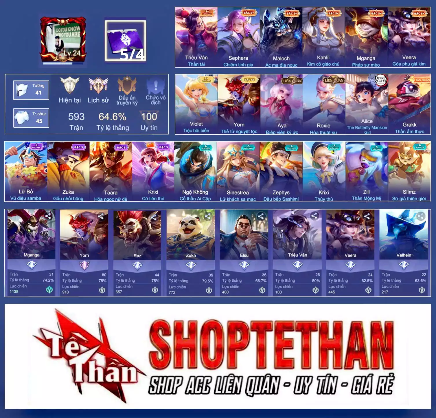 Yorn Thế Tử Nguyệt Tộc, Violet Tiệc bãi biển, Ngộ Không Cổ thần Ai Cập, Azzenka Quang Vinh 2.0, Omen Thuyền trưởng hải tặc, Sinestrea Đại tiểu thư 2...TRẮNG THÔNG TIN