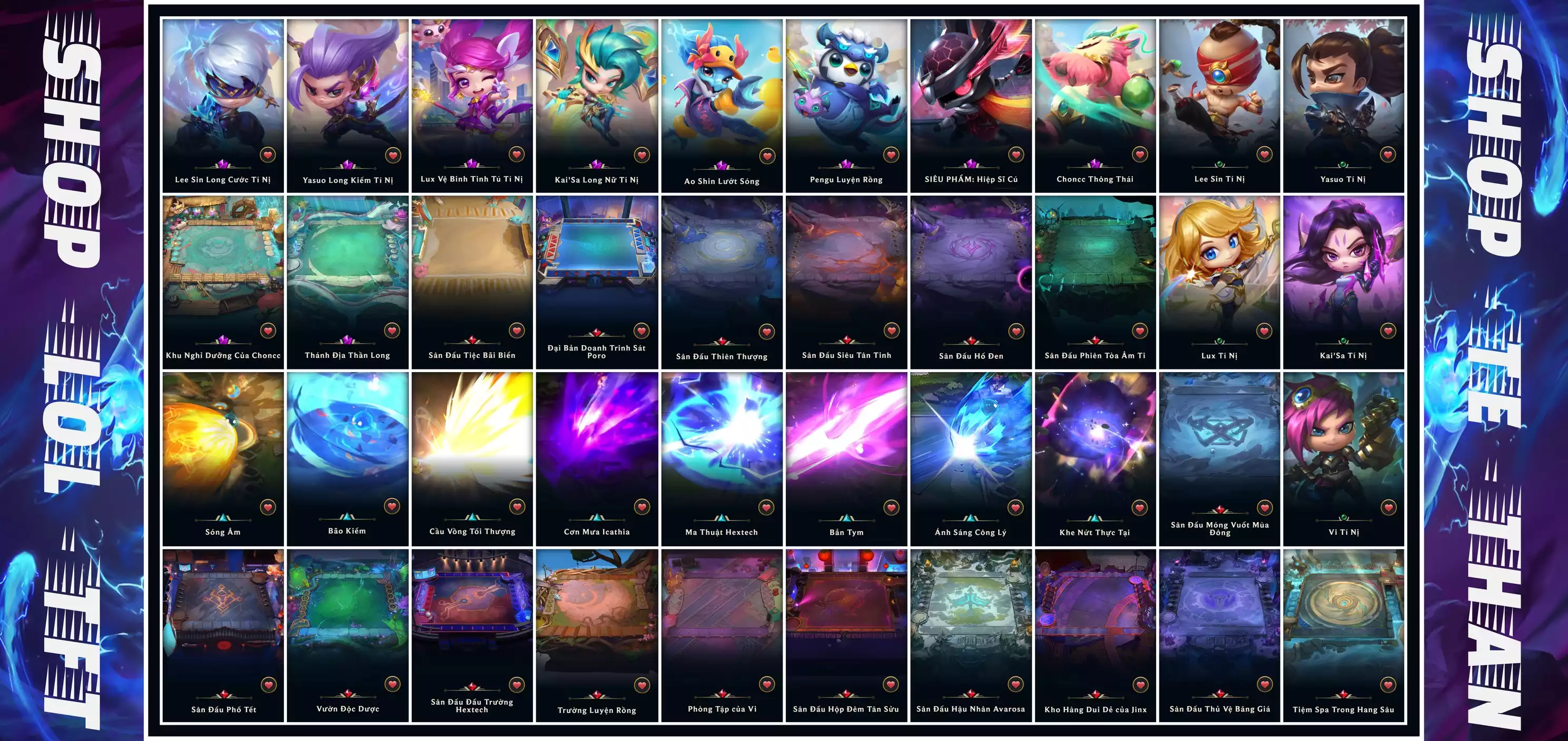 🔰 8 PET TÍM ▶ 2 SÀN TÍM ▶ 5 TÍ NỊ ✅ KAISA LONG NỮ TÍ NỊ ✅ LEESIN LONG CƯỚC TÍ NỊ ✅ YASUO LONG KIẾM TÍ NỊ ✅ LUX TINH TÚ TÍ NỊ ▶ KHU NGHỈ DƯỠNG CỦA CHONCC  [ HIẾM ] ▶ THÁNH ĐỊA THẦN LONG [ HOT ] ⬆️ KAISA TÍ NỊ ⬆️ LEESIN TÍ NỊ ⬆️ YASUO TÍ NỊ ⬆️ LUX TÍ NỊ