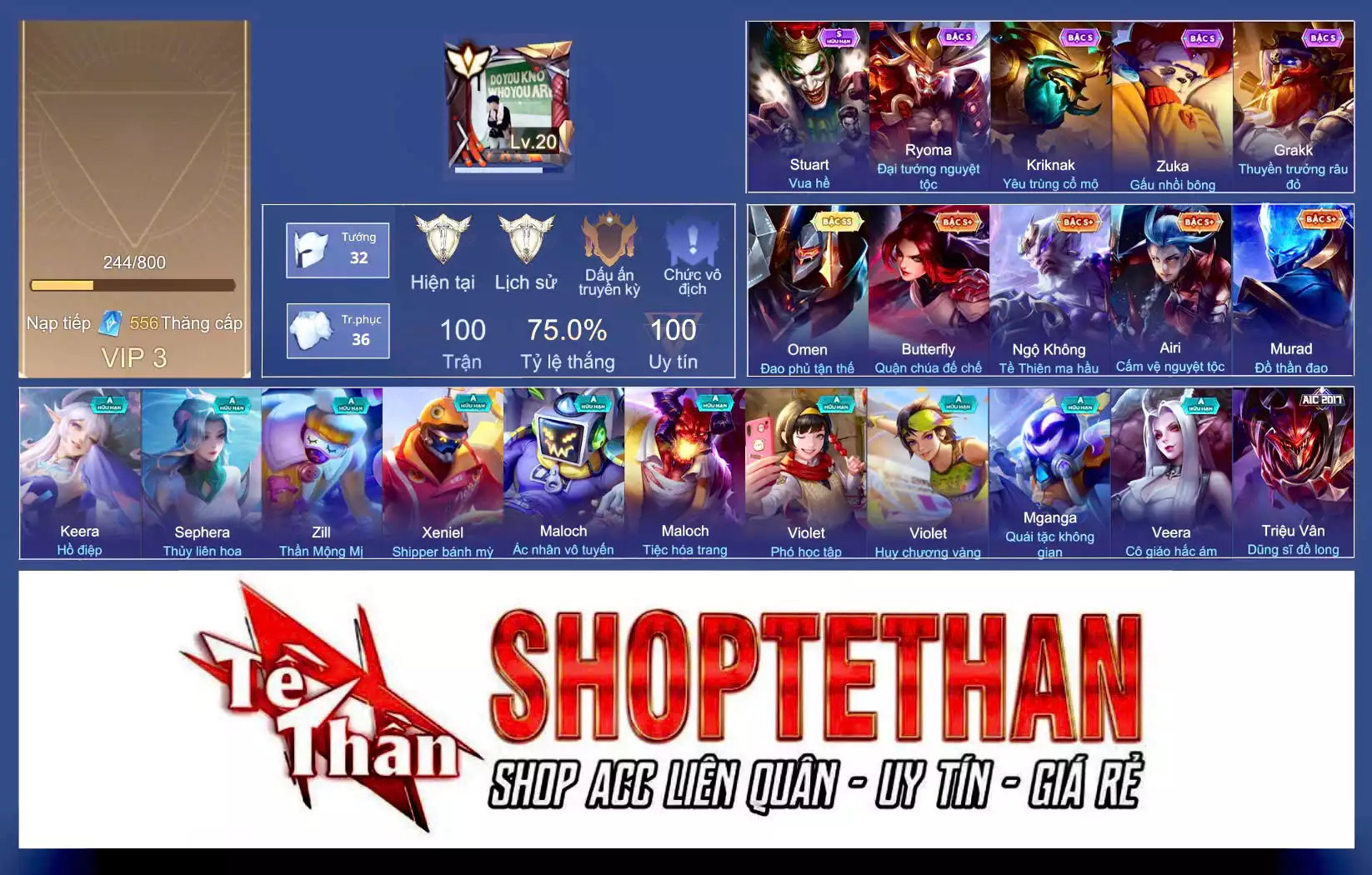 Omen Đao phủ tận thế, Volkath Quang vinh, Ryoma Đại Tướng Nguyệt Tộc, Dextra Chiến binh quyến rũ...TRẮNG THÔNG TIN