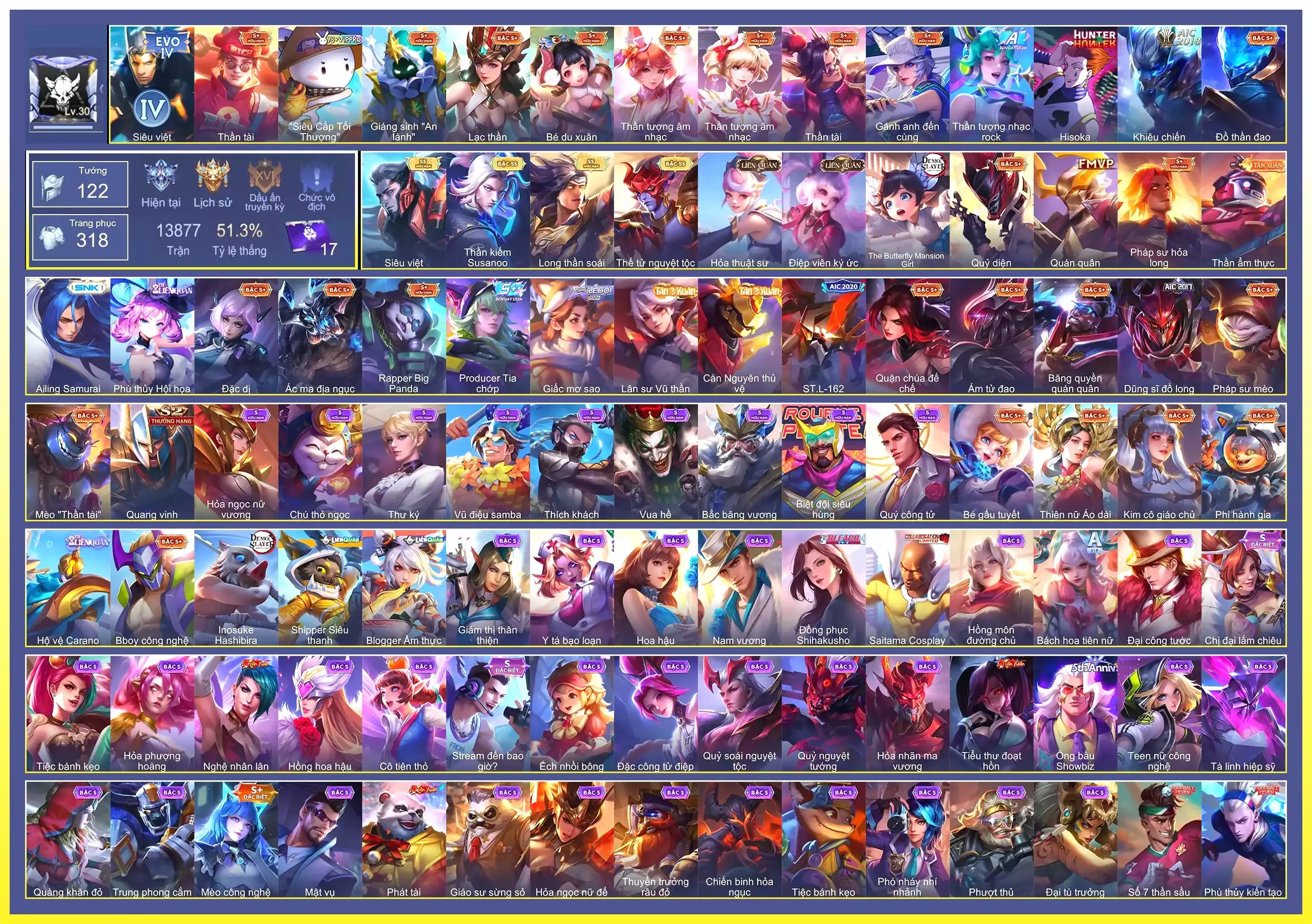 Yorn Thế Tử Nguyệt Tộc, Yorn Long thần soái, Murad Siêu việt, Richter Kiếm thần Susanoo…