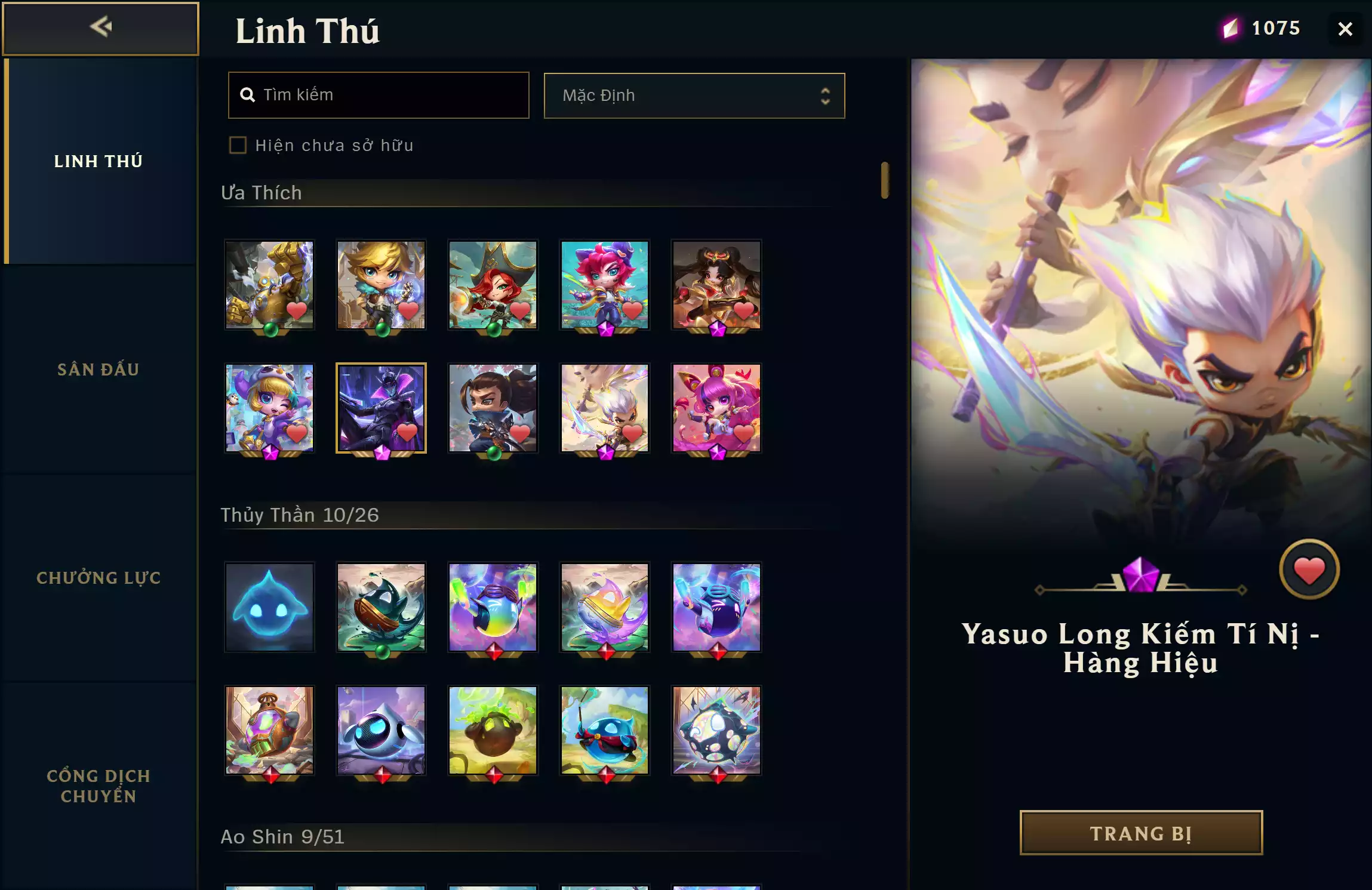 Ảnh ✅ Yasuo Long Kiếm Tí Nị - Hàng Hiệu ✅ Siêu Phẩm Vayne Đột Phá ✅ Sona Cổ Cầm Tí Nị ✅ Zoe Thần Thoại Tí Nị ✅ Tristana Pháo Thủ Pengu Tí Nị ✅ HeartSteel Set Tí Nị 🌠 Sàn Tím - Bồng Lai Tiên Cảnh 🌠 K/DA Tại Đồng Quy Giới Sàn 🌠 Siêu Phẩm: Rìa Tòa Nhà Công Nghệ 🍁 Có Thẻ Đổi Tên Nhân Vật Miễn Phí