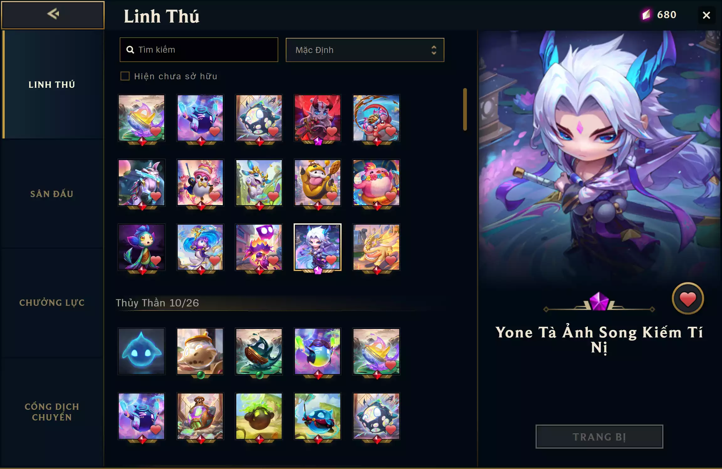 Ảnh 📮 Combo Pet VIP 📮 Yone Tà Ảnh Song Kiếm Tí Nị ▶ Aatrox Huyết Nguyệt Tí Nị ✅ Sàn Tím - Quán Giọt Cuối  ⬆️ Bộ Chưởng Lực Đẹp -  Chưởng - Hoa Linh Đoạt Mệnh 🌠  Quỷ Kiếm Darkin ✅ Sàn - 4 Sàn Đấu Đỏ Cực Đẹp ➡️ Dư 3 Huy Chương Thần Thoại (8/20)🍁 Unrank TFT - Cặp Đôi Hoàn Hảo ️🍁 Có Thẻ Đổi Tên Nhân Vật Miễn Phí