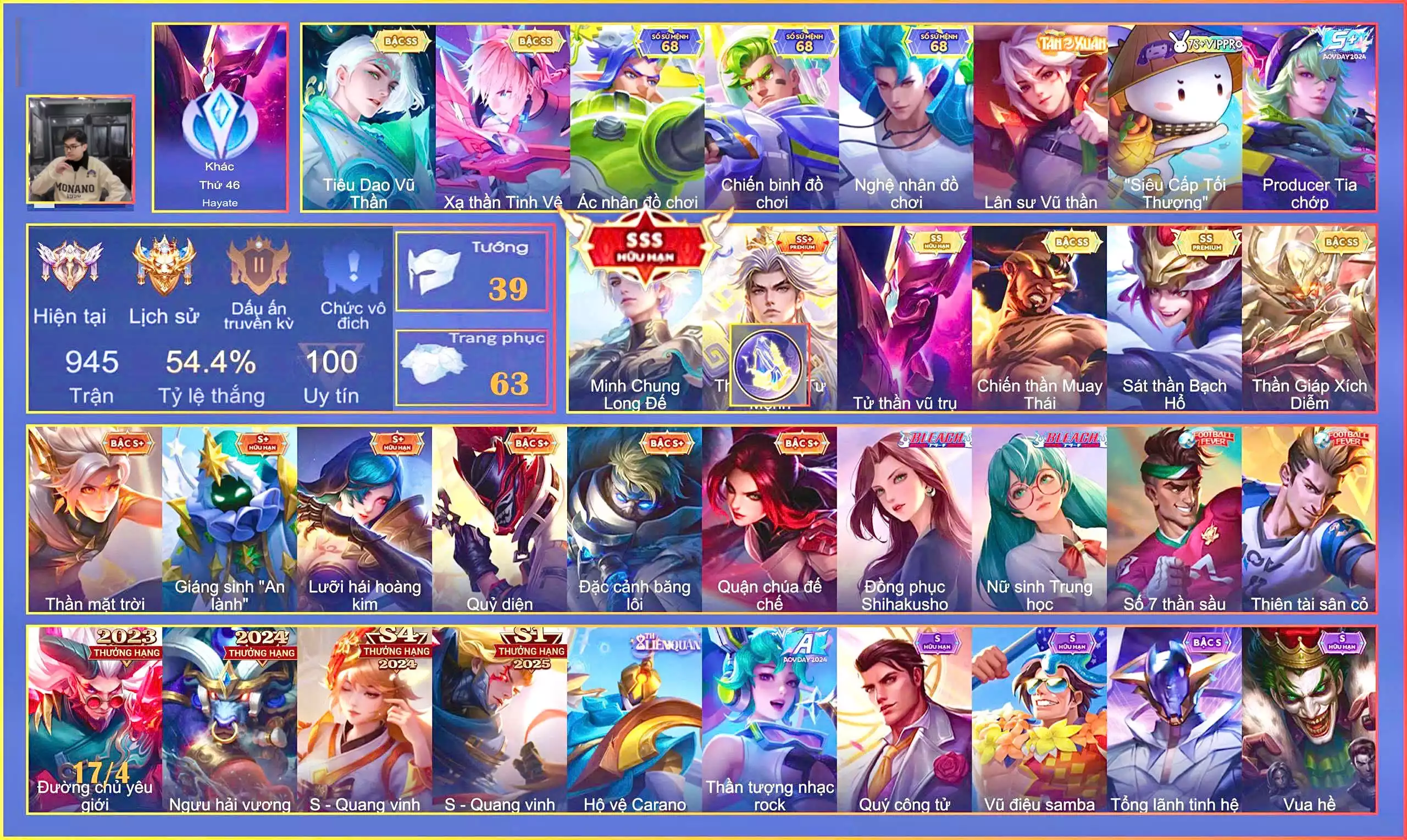 Triệu Vân Minh Chung Long Đế, Hayate Tử thần vũ trụ, Ngộ Không Thần Giáp Xích Diễm, Tulen Tiêu Dao Vũ Thần, Bolt Baron Thiên Phủ - Tư Mệnh, Enzo Sát thần Bạch Hổ, Raz Chiến thần Muay Thái, Mỗi số 15/5 đổi còn lại trắng