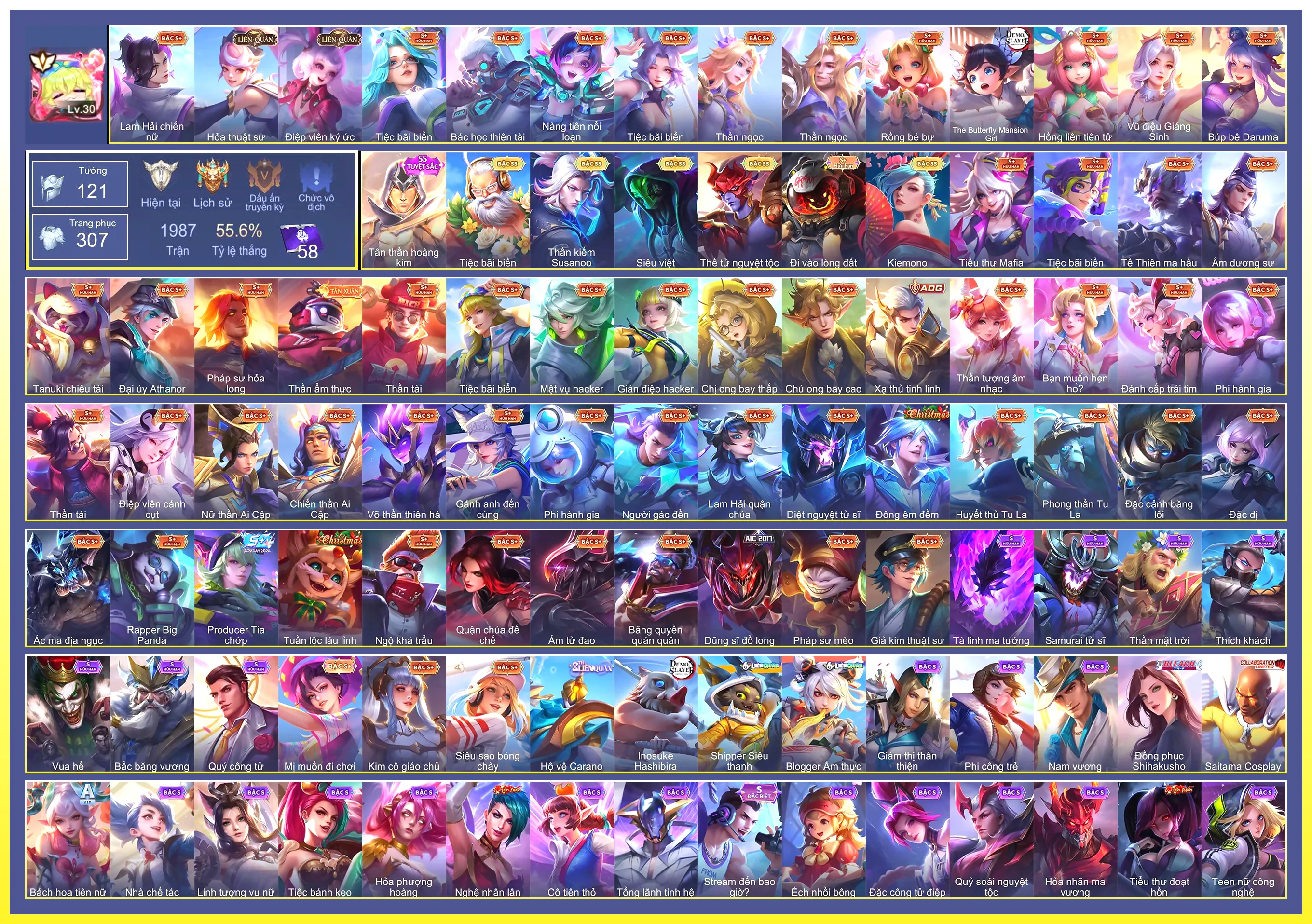 Yorn Thế Tử Nguyệt Tộc, Gildur Tiệc Bãi Biển, Airi Kiemono, Raz Siêu việt, Richter Kiếm thần Susanoo…