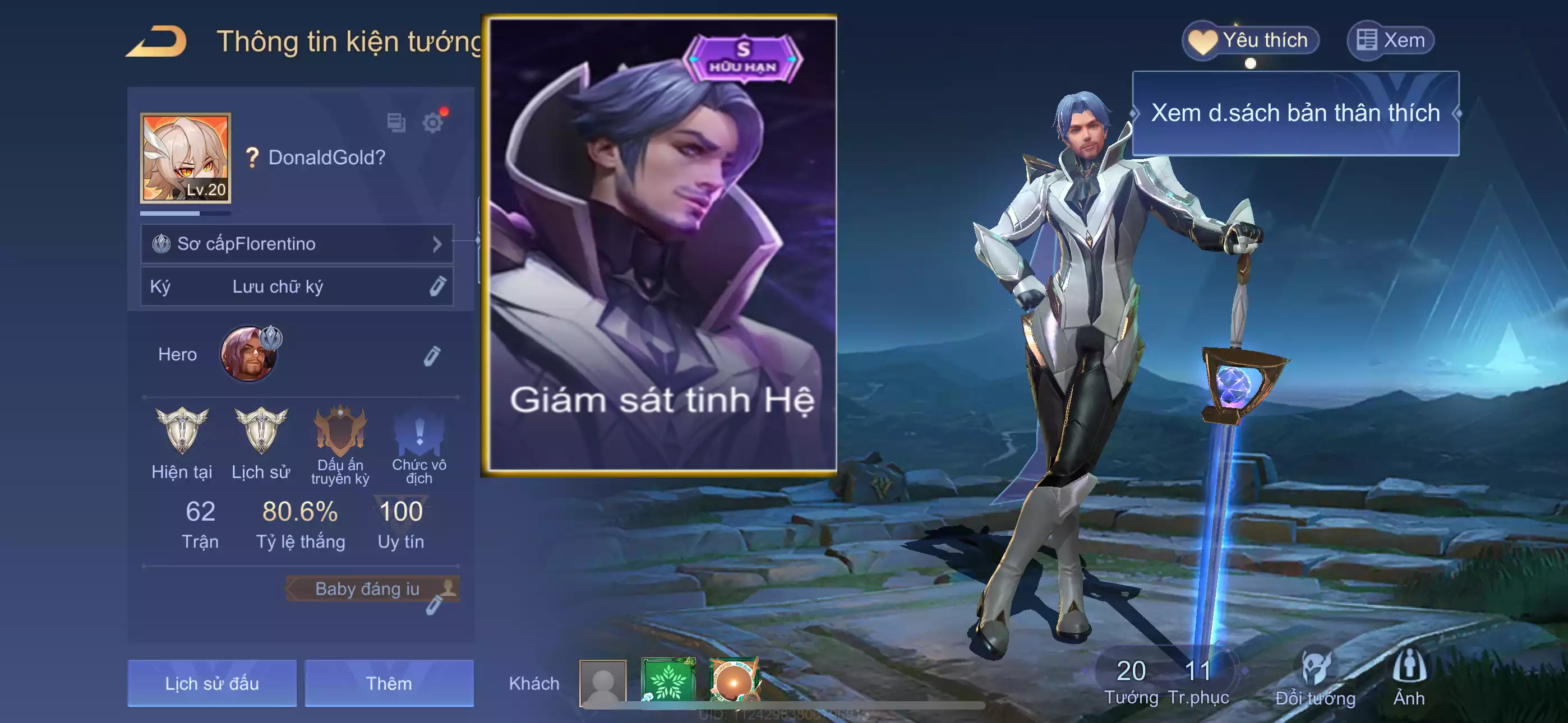 Flo Tinh Hệ,.. trắng thông tin