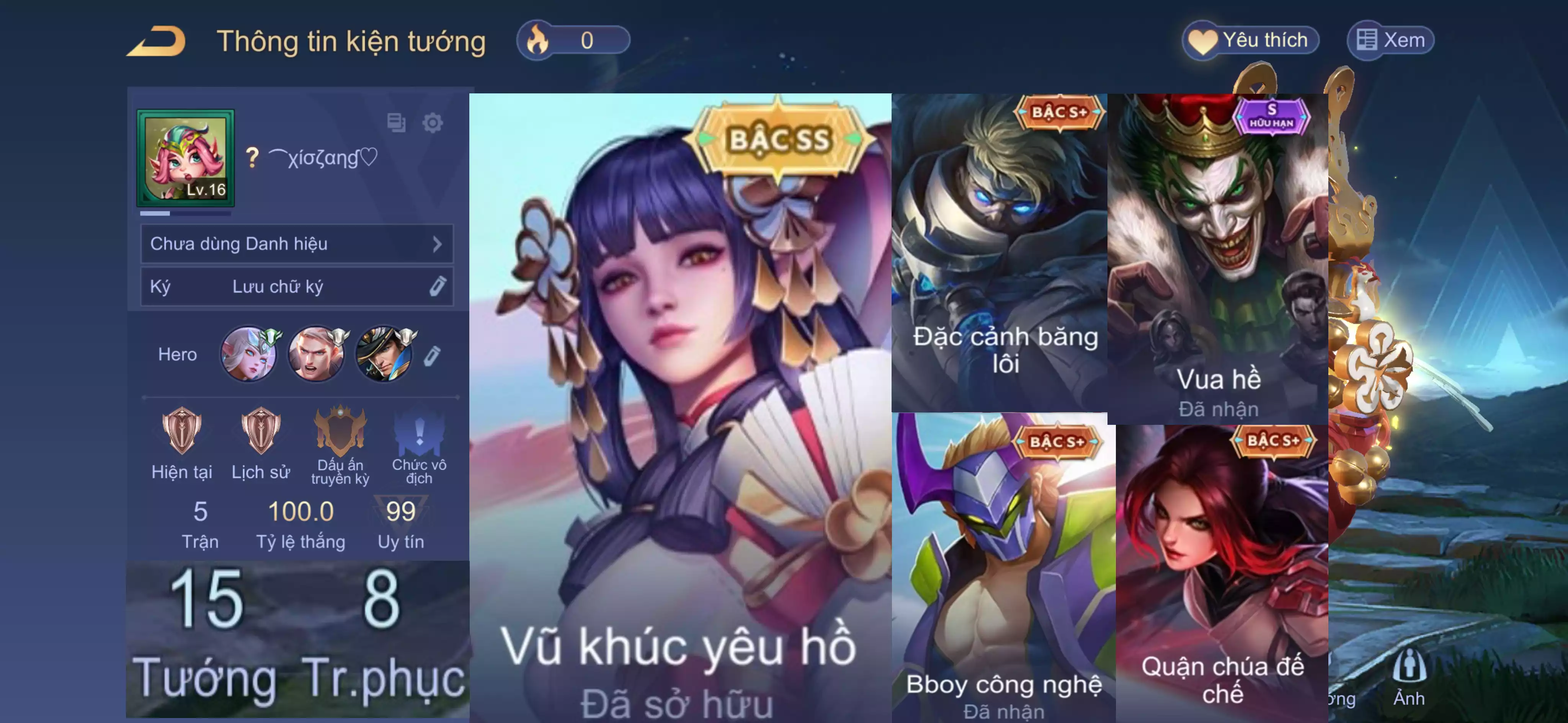 Tell Vũ Khúc Yêu Hồ, Nak Bboy,...Trấng all thông tin