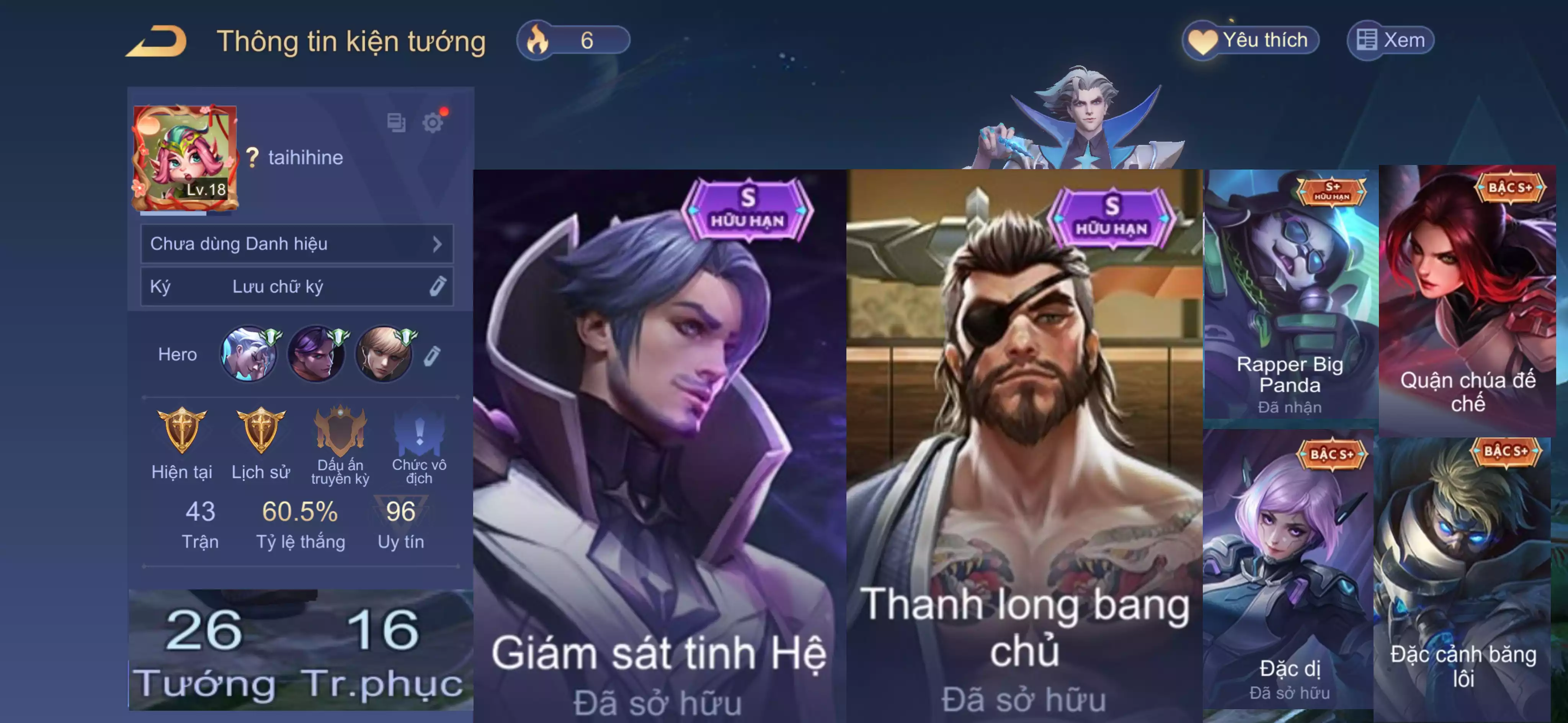 Flo Tinh Hệ, Ryo Thanh Long Bang Chủ,...Trắng all thông tin
