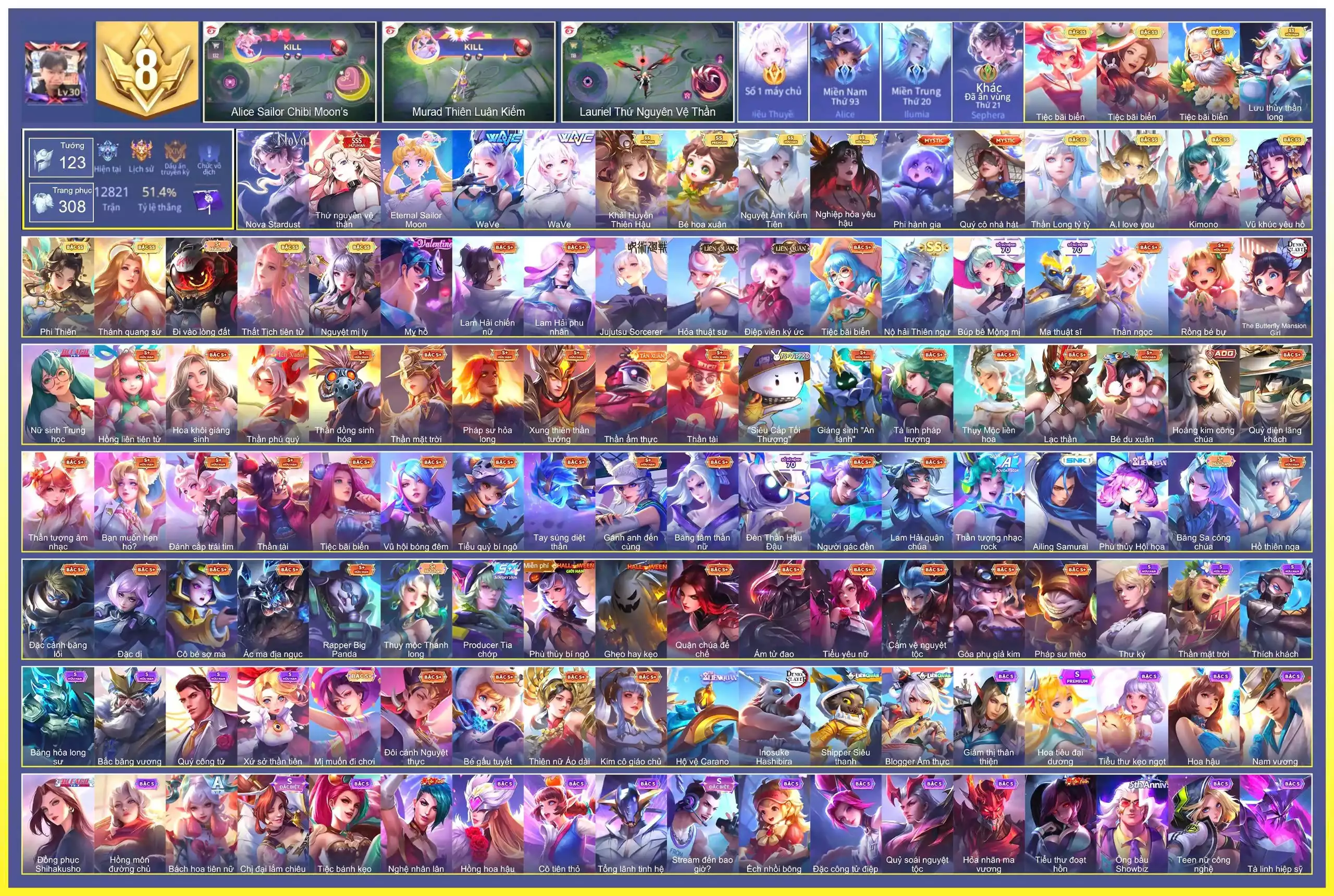 ACC CHUYÊN NỮ, MÁC CỤC VÀNG: Điêu Thuyền  Eternal Sailor Moon, Lauriel Thứ nguyên vệ thần, Điêu Thuyền Tiệc bãi biển, Điêu Thuyền WaVe, Điêu Thuyền Thất Tịch Tiên Tử, Lauriel Thánh quang sứ, Lauriel Phi thiên, Capheny Kimono, Ilumia Khải Huyền Thiên Hậu, Helen Bé Hoa Xuân...