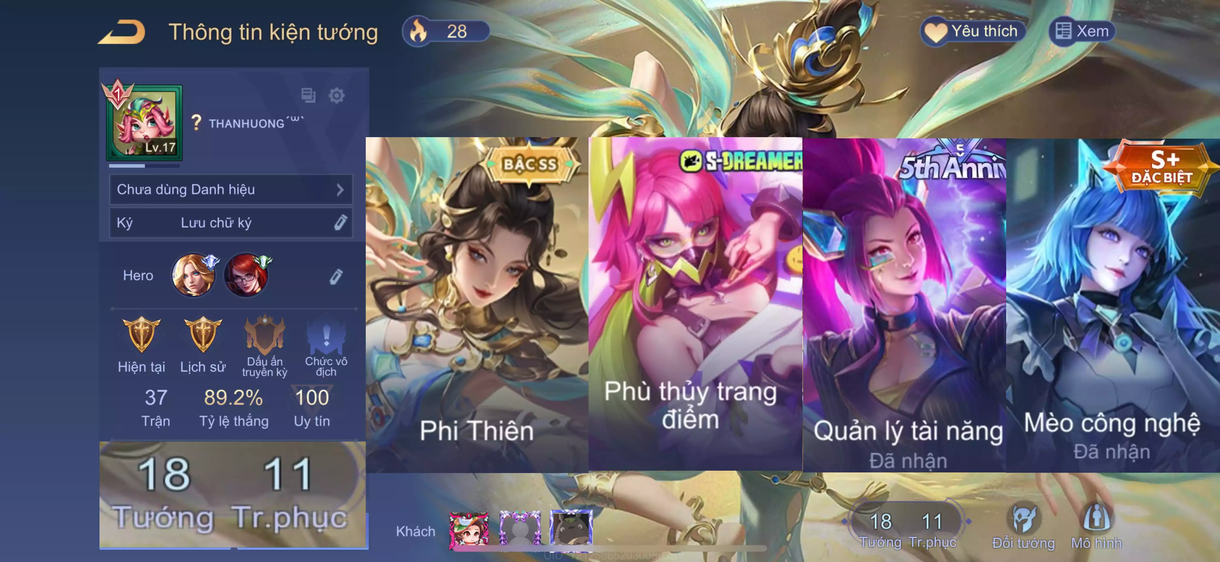 Lau Phi Thiên, Veres Phù Thuỷ Trang Điểm, Arum Quản Lý Tài Năng,...Trắng all thông tin