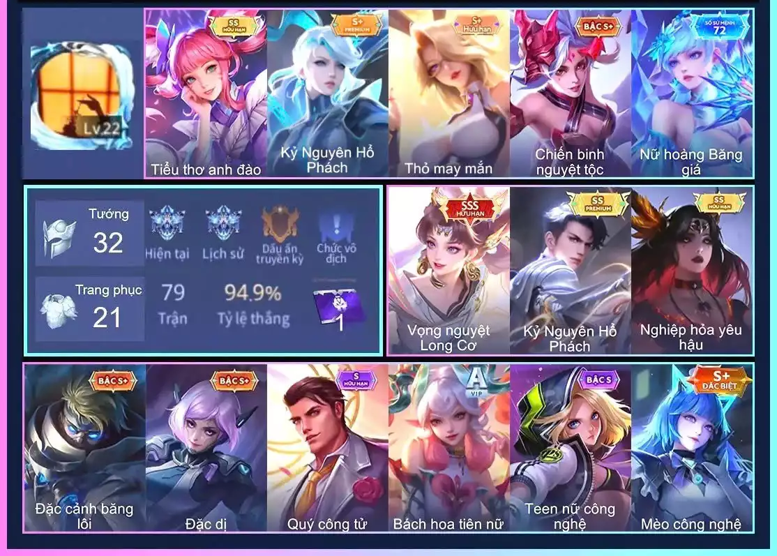 Violet Vọng nguyệt Long Cơ, Natalya nghiệp hỏa yêu hậu, Liliana Tiểu thơ anh đào, Florentino Kỷ Nguyên Hổ Phách...trắng thông tin