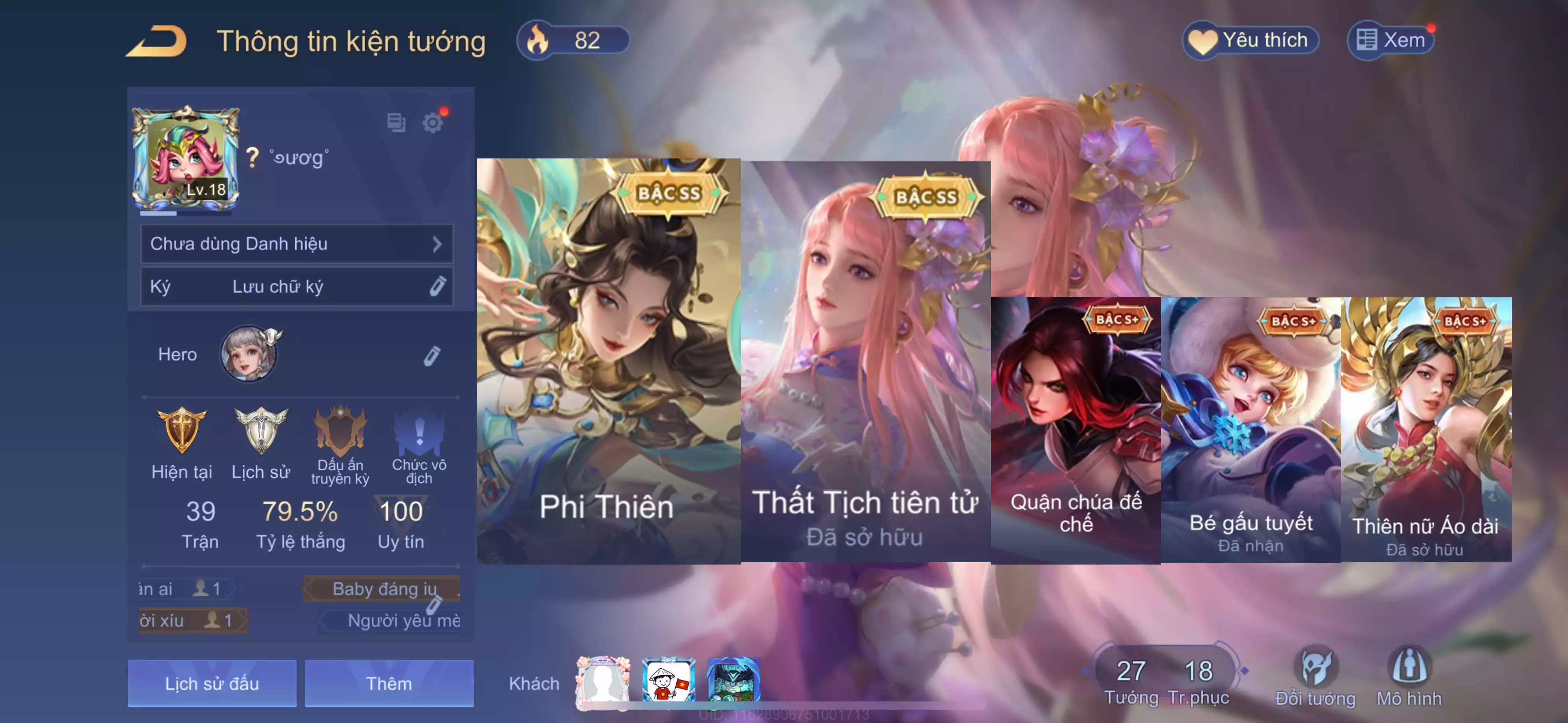 Điêu Thuyền Thất Tịch Tiên Nữ, Lau Phi Thiên, Alice Gấu Tuyết,...Trắng all thông tin