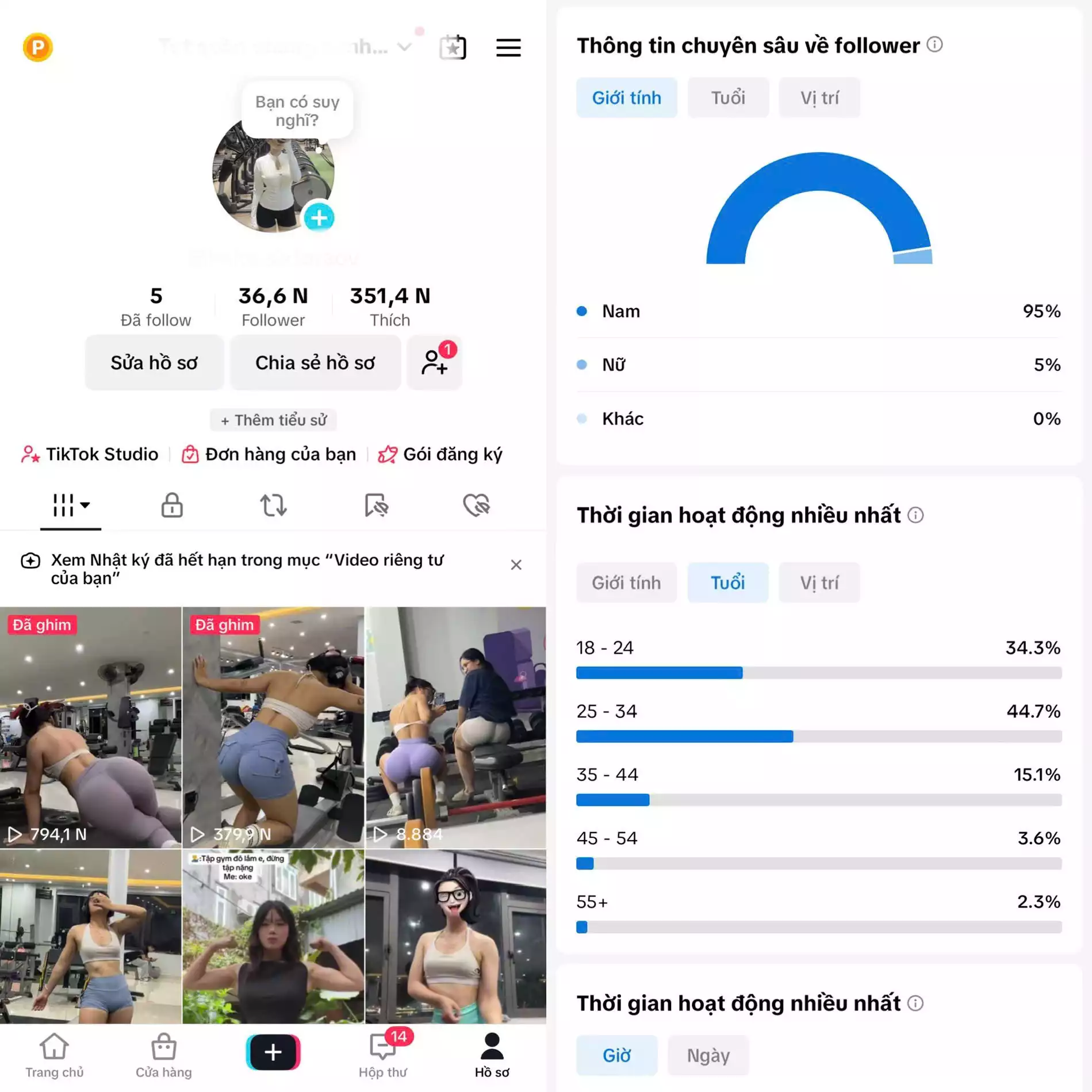 Chủ đề : Cá Nhân Nữ - Follow VN - Có Live Studio, Tiktok Shop - An toàn, Bao đổi thông tin chính chủ.