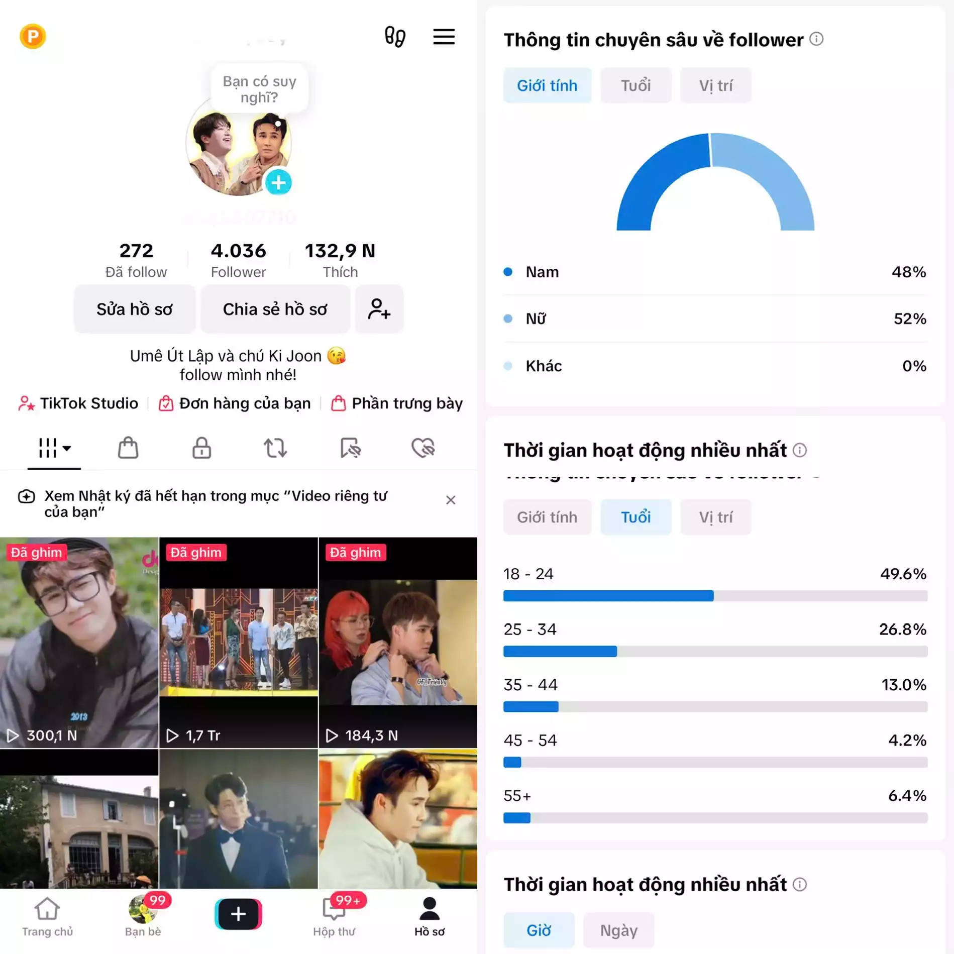 Chủ đề : Giải Trí - Follow VN - Có Live Studio, Tiktok Shop - An toàn, Bao đổi thông tin chính chủ.