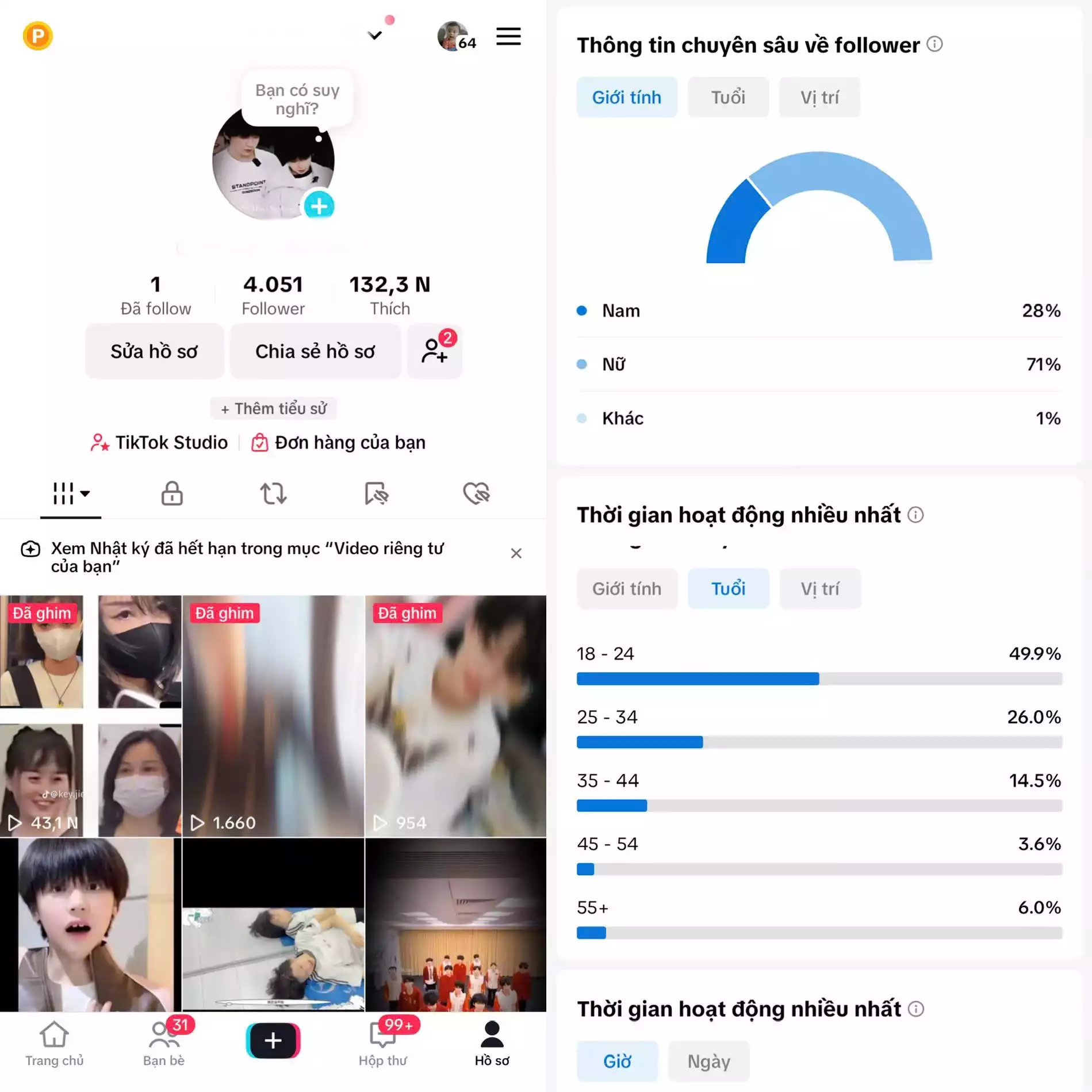 Idol Nam - Follow VN - Có Live Studio, Tiktok Shop - An toàn, Bao đổi thông tin chính chủ.