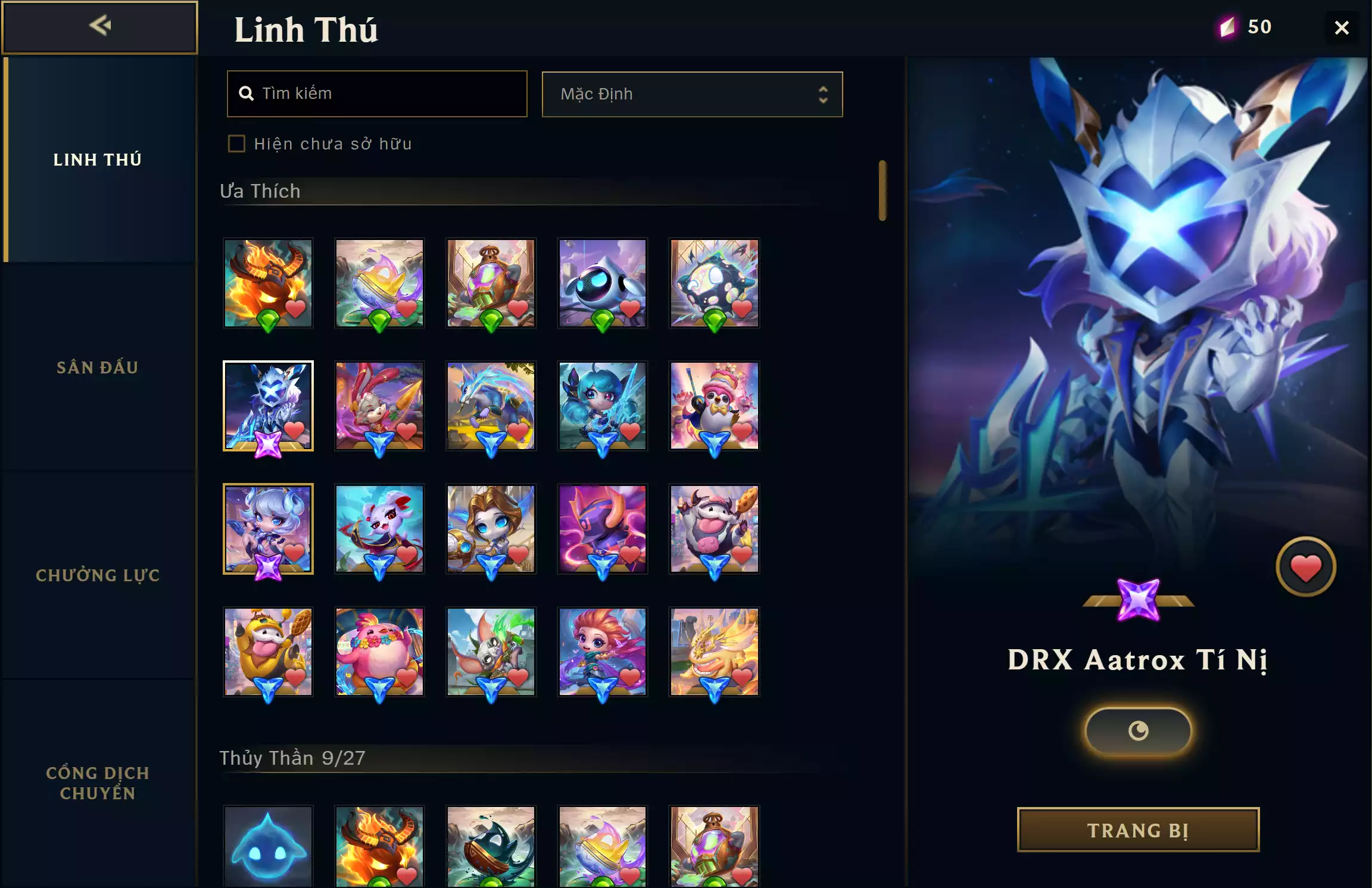 Ảnh 📮 TFT - VIP Ngon ▶ DRX Aatrox Tí Nị ▶ Irelia Sứ Thanh Hoa Tí Nị ▶ Gwen Tí Nị - Zoe Tí Nị - Oriana Tí Nị 🧧 Sàn Đấu - Bồng Lai Tiên Cảnh 🌠 Cung Ánh Sáng Học Viện Chiến Binh ➡️ Dư 1 Huy Chương ➡️ Dư 1.850 Pha Lê 🍁 Có Thẻ Đổi Tên Ingame