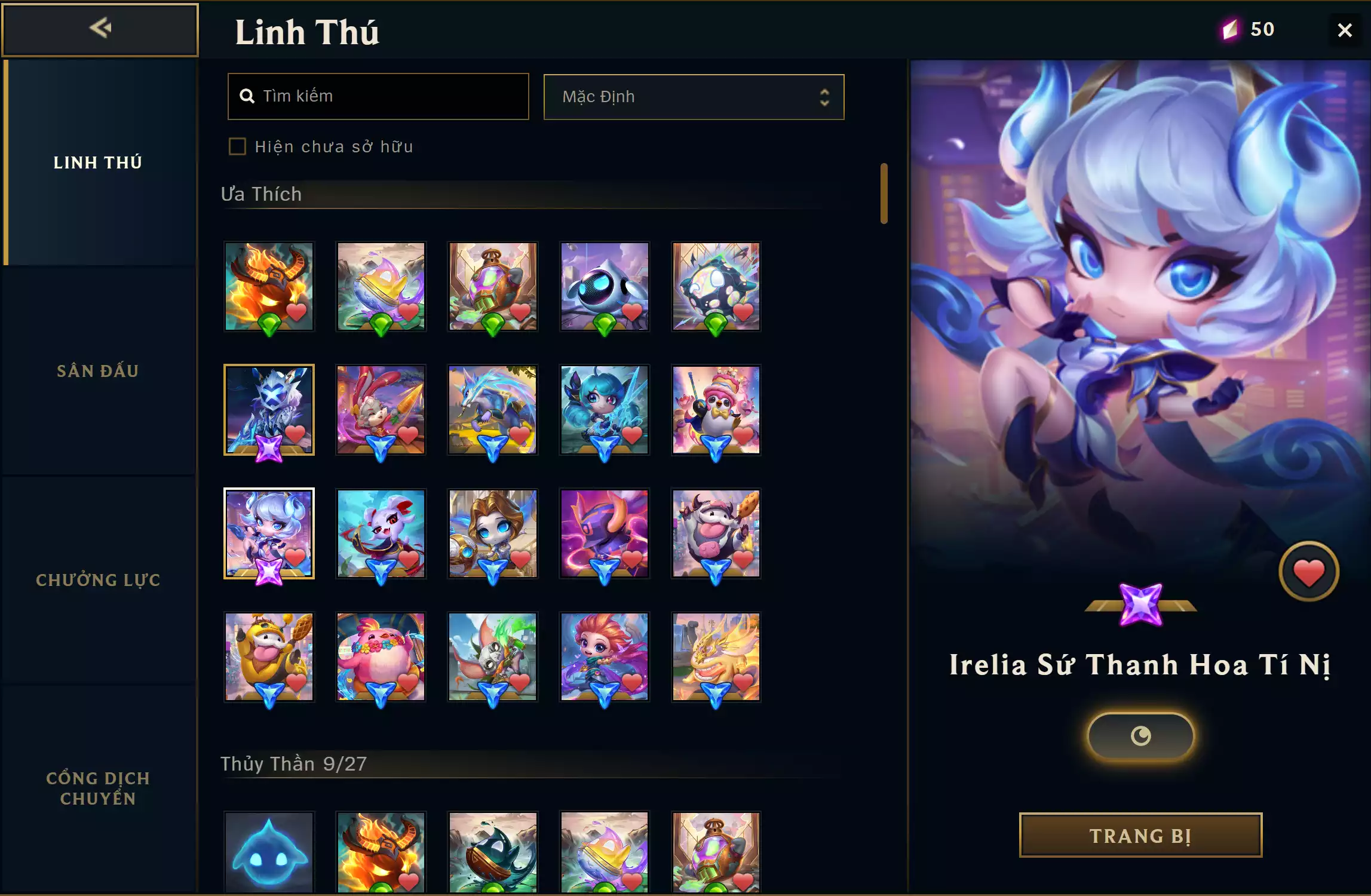 Ảnh 📮 TFT - VIP Ngon ▶ DRX Aatrox Tí Nị ▶ Irelia Sứ Thanh Hoa Tí Nị ▶ Gwen Tí Nị - Zoe Tí Nị - Oriana Tí Nị 🧧 Sàn Đấu - Bồng Lai Tiên Cảnh 🌠 Cung Ánh Sáng Học Viện Chiến Binh ➡️ Dư 1 Huy Chương ➡️ Dư 1.850 Pha Lê 🍁 Có Thẻ Đổi Tên Ingame