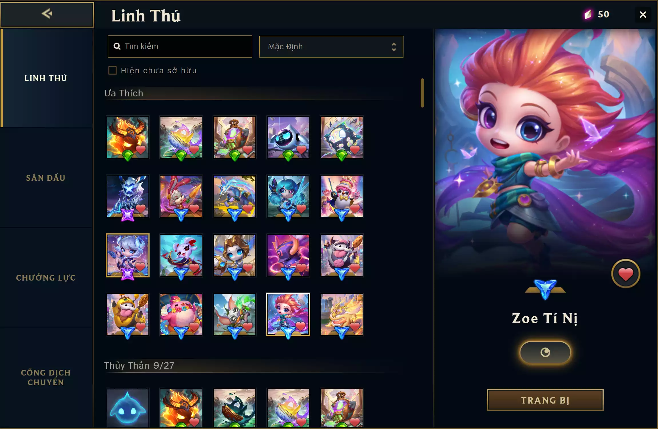 Ảnh 📮 TFT - VIP Ngon ▶ DRX Aatrox Tí Nị ▶ Irelia Sứ Thanh Hoa Tí Nị ▶ Gwen Tí Nị - Zoe Tí Nị - Oriana Tí Nị 🧧 Sàn Đấu - Bồng Lai Tiên Cảnh 🌠 Cung Ánh Sáng Học Viện Chiến Binh ➡️ Dư 1 Huy Chương ➡️ Dư 1.850 Pha Lê 🍁 Có Thẻ Đổi Tên Ingame