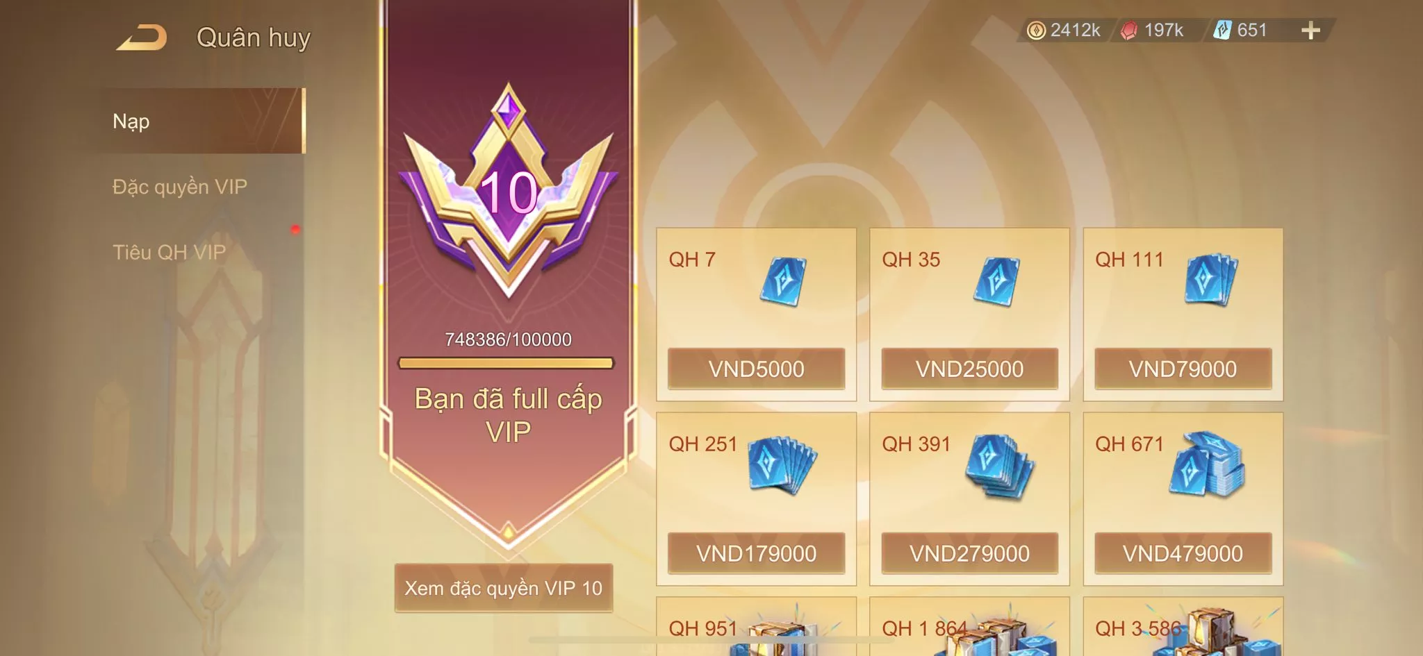 Ảnh MUA BÁN ACC LIÊN QUÂN FULL SKIN, MÁC THÁCH ĐẤU, FULL 26 ẤN CAO THỦ, 5 CỤC VÀNG CHAMP AD, ĐỔI ĐƯỢC AVATAR, BẢO HÀNH ĐẦY ĐỦ...DƯ 10K QUÂN HUY