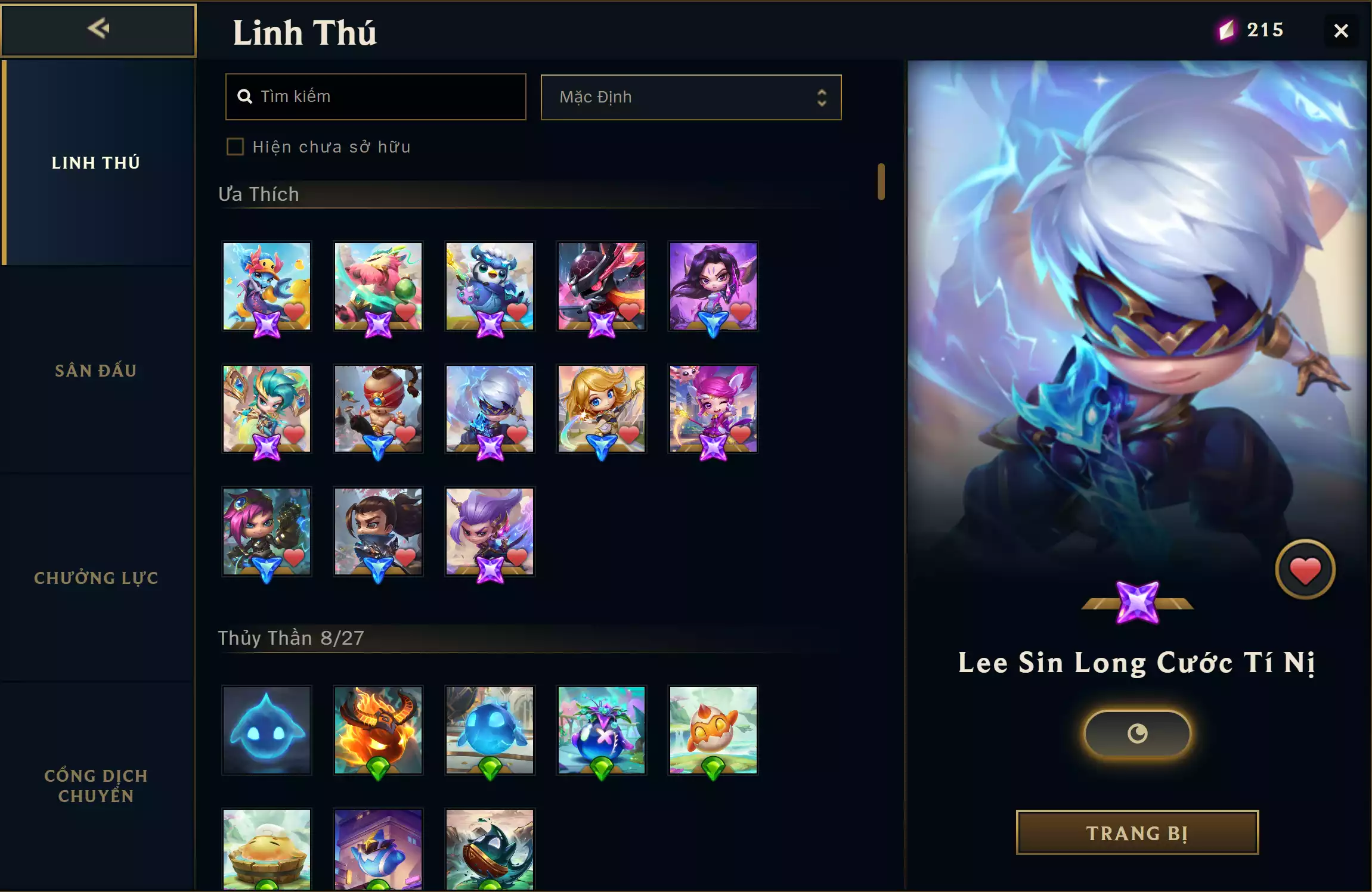 Ảnh 📮 TFT - VIP Ngon 🔰 8 Pet Tím ▶ 2 Sàn Tím ▶ 5 Tí Nị ✅ Leesin Long Cước Tí Nị  ✅ Kaisa Long Nữ Tí Nị ✅  Lux Vệ Binh Tinh Tú Tí Nị ✅ Yasuo Long Kiếm Tí Nị  🌠 Khu Nghỉ Dưỡng Của Choncc 🌠 Thánh Địa Thần Long ⬆️ Leesin Tí Nị  ⬆️ Kaisa Tí Nị ⬆️ Lux Tí Nị  ⬆️ Vi Tí Nị ⬆️ Yasuo Tí Nị 🍁 Unrank 🍁Có Thẻ Đổi Tên Nhân Vật Miễn Phí