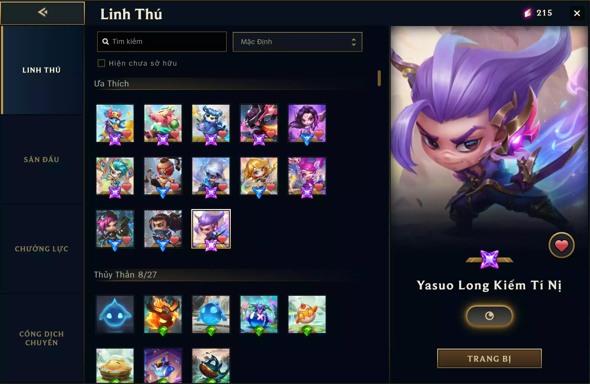 Ảnh 📮 TFT - VIP Ngon 🔰 8 Pet Tím ▶ 2 Sàn Tím ▶ 5 Tí Nị ✅ Leesin Long Cước Tí Nị  ✅ Kaisa Long Nữ Tí Nị ✅  Lux Vệ Binh Tinh Tú Tí Nị ✅ Yasuo Long Kiếm Tí Nị  🌠 Khu Nghỉ Dưỡng Của Choncc 🌠 Thánh Địa Thần Long ⬆️ Leesin Tí Nị  ⬆️ Kaisa Tí Nị ⬆️ Lux Tí Nị  ⬆️ Vi Tí Nị ⬆️ Yasuo Tí Nị 🍁 Unrank 🍁Có Thẻ Đổi Tên Nhân Vật Miễn Phí