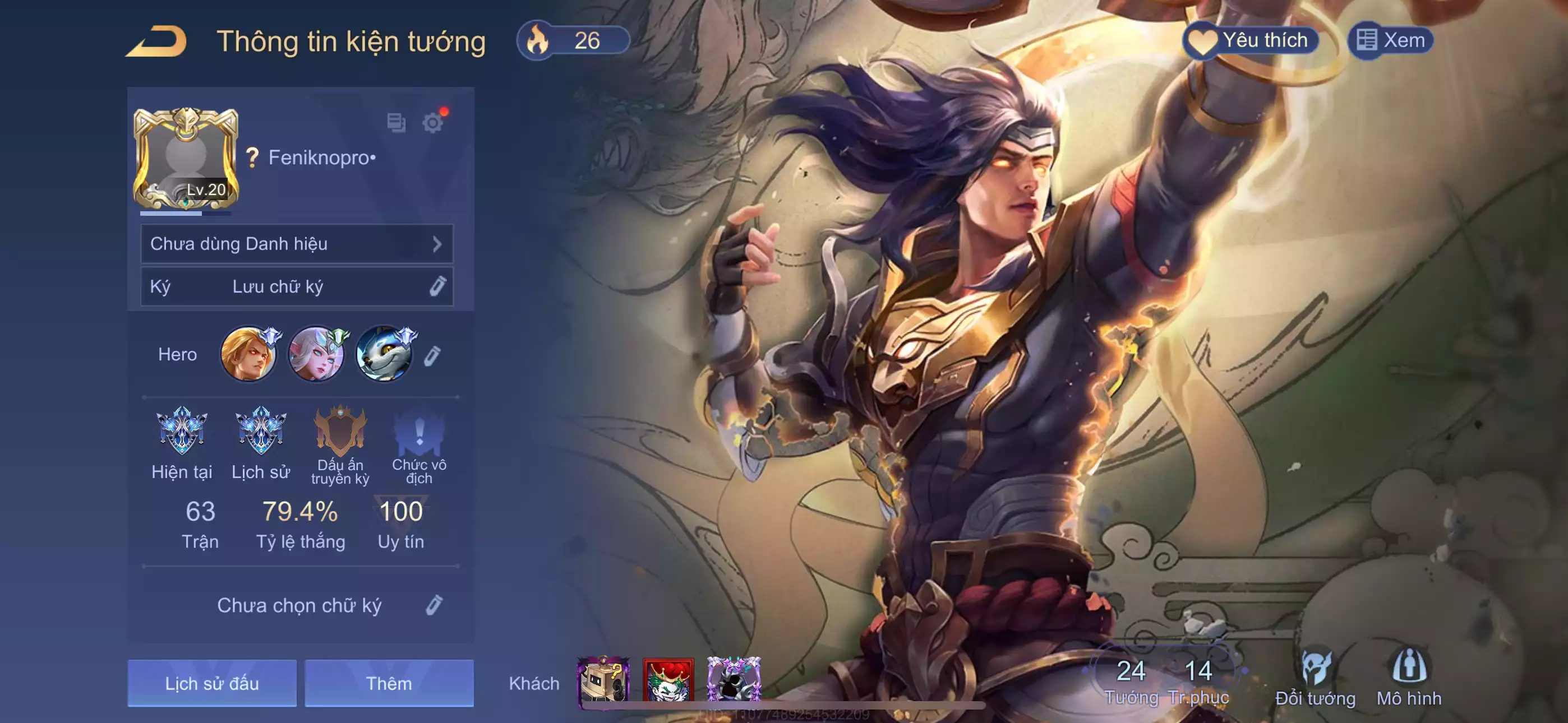 Yorn long thần soái…Trắng thông tin không liên kết