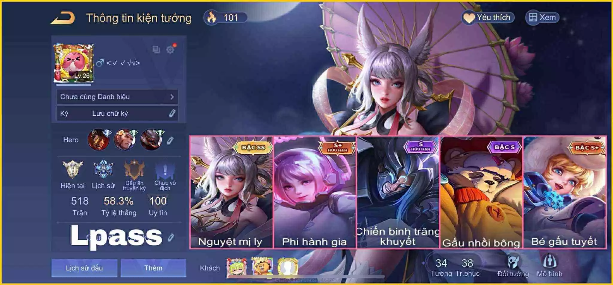 Lili Nguyệt Mị Ly,.. trắng thông tin