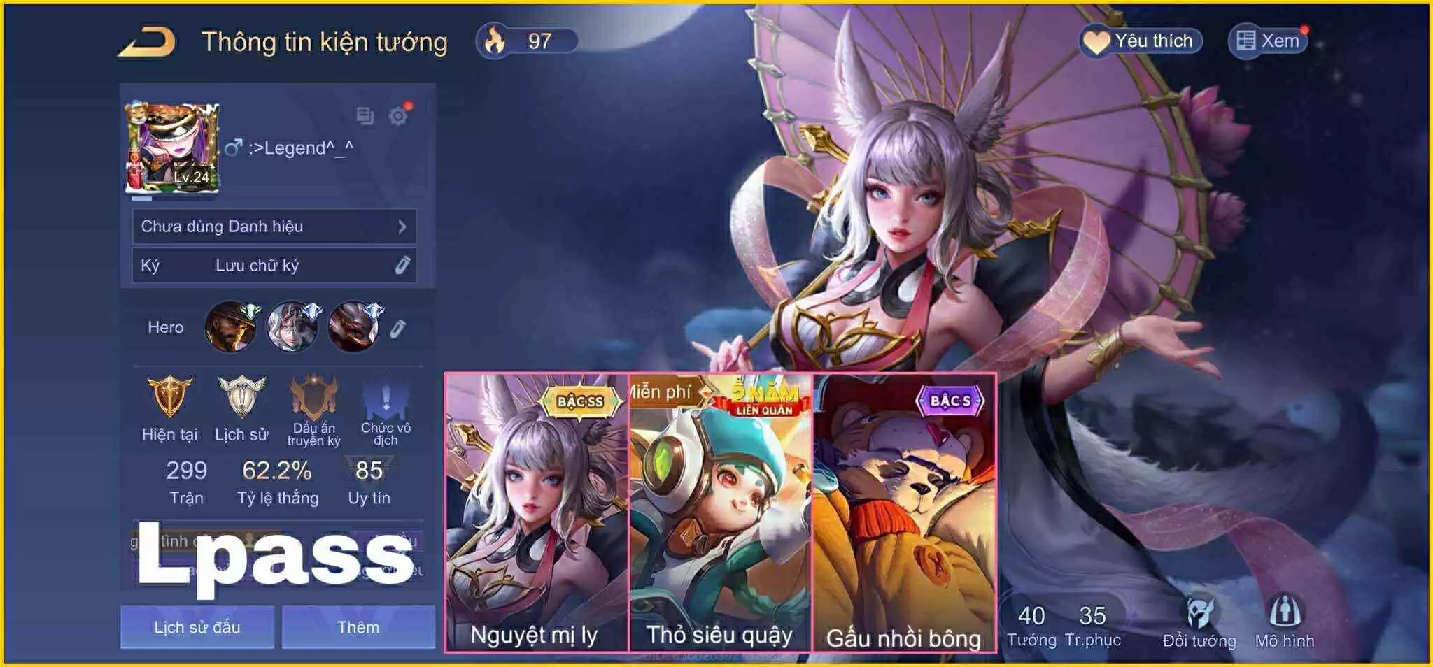Lili Nguyệt Mị Li, Wish 1 tuổi,.. trắng thông tin