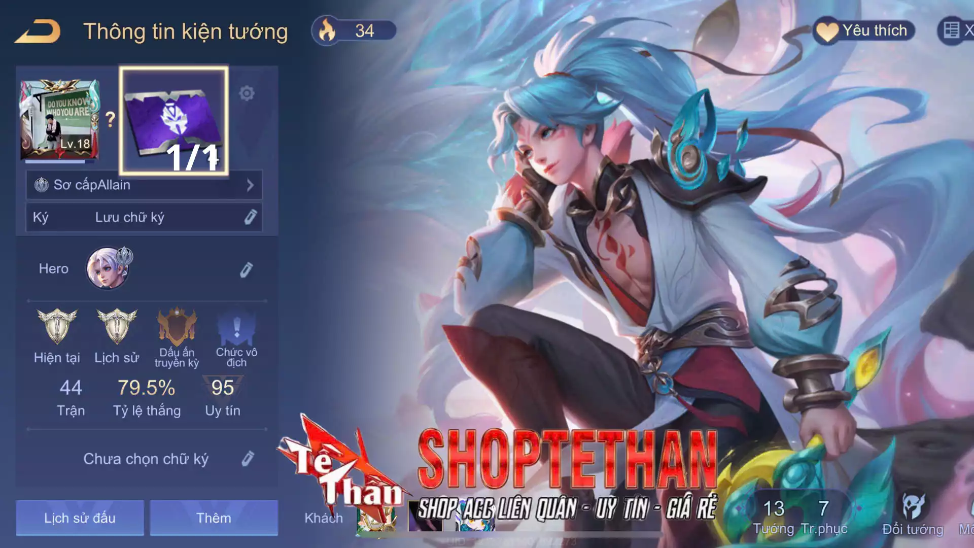 Allain Tuyết sơn song kiếm...TRẮNG THÔNG TIN
