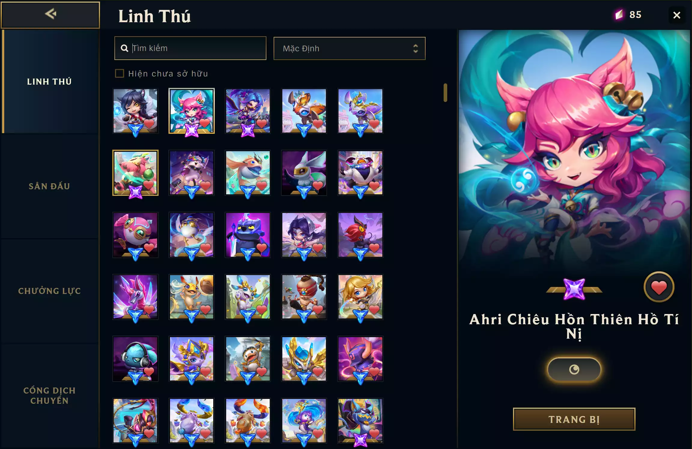 Ảnh 📮TFT - VIP Ngon 🔵 Ahri Chiêu Hồn Thiên Hồ Tí Nị  🔵 Akali Vệ Binh Tinh Tú Tí Nị 🔵 Whisker Hiểm Họa Siêu Cấp 🔵 Choncc Thông Thái 🧧 Sàn Đấu - Quái Vật Tấn Công 🧧 Sàn Đấu - Everything Gose On 🌠 Cầu Vòng Tối Thượng Thanh Hoa ➡️ Vòng Xoay Tua (57/60) +2 Huy Chương ➡️ Dư 900 Pha Lê 🍁 Có Thẻ Đổi Tên Nhân Vật Miễn Phí