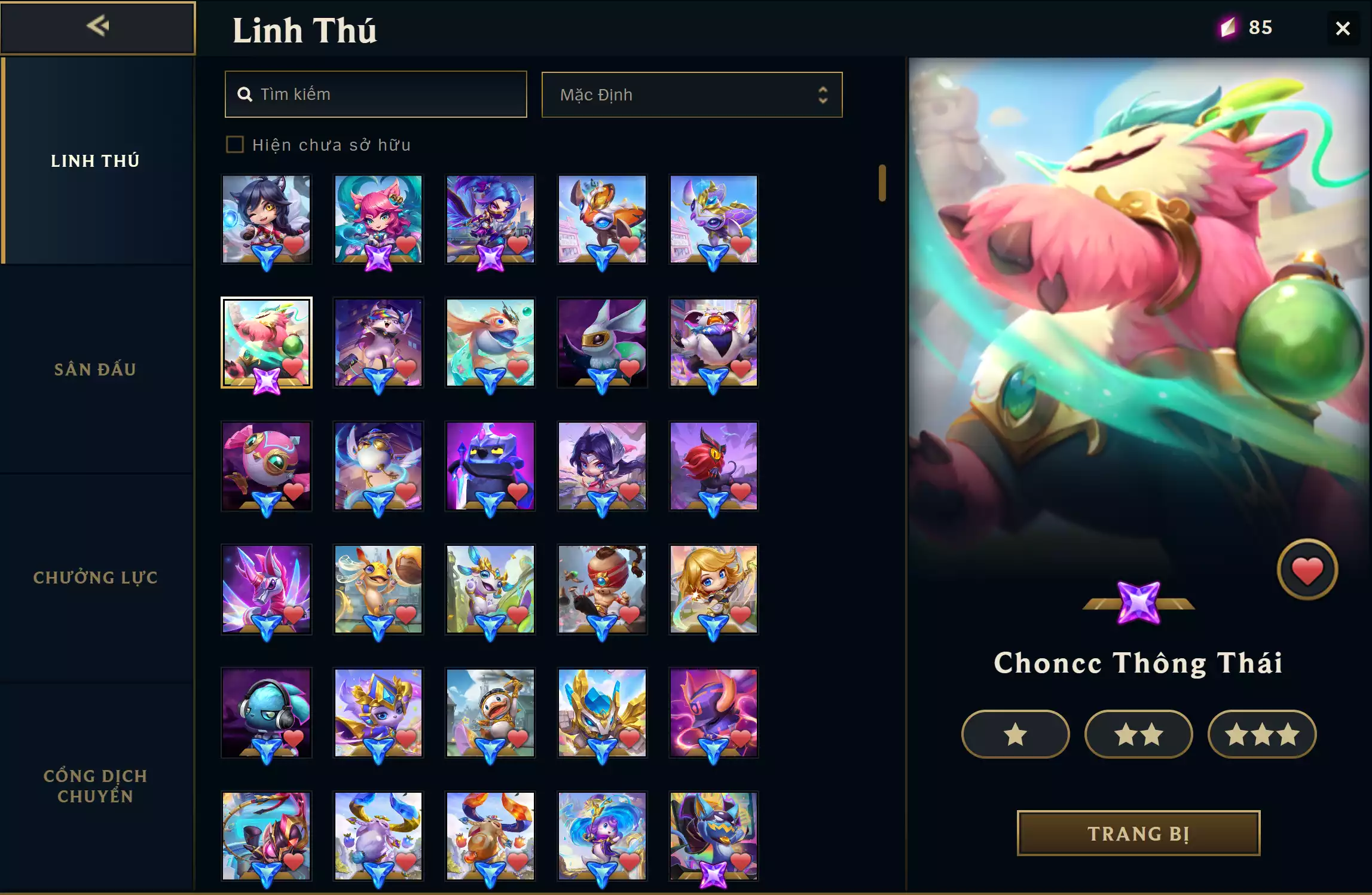 Ảnh 📮TFT - VIP Ngon 🔵 Ahri Chiêu Hồn Thiên Hồ Tí Nị  🔵 Akali Vệ Binh Tinh Tú Tí Nị 🔵 Whisker Hiểm Họa Siêu Cấp 🔵 Choncc Thông Thái 🧧 Sàn Đấu - Quái Vật Tấn Công 🧧 Sàn Đấu - Everything Gose On 🌠 Cầu Vòng Tối Thượng Thanh Hoa ➡️ Vòng Xoay Tua (57/60) +2 Huy Chương ➡️ Dư 900 Pha Lê 🍁 Có Thẻ Đổi Tên Nhân Vật Miễn Phí