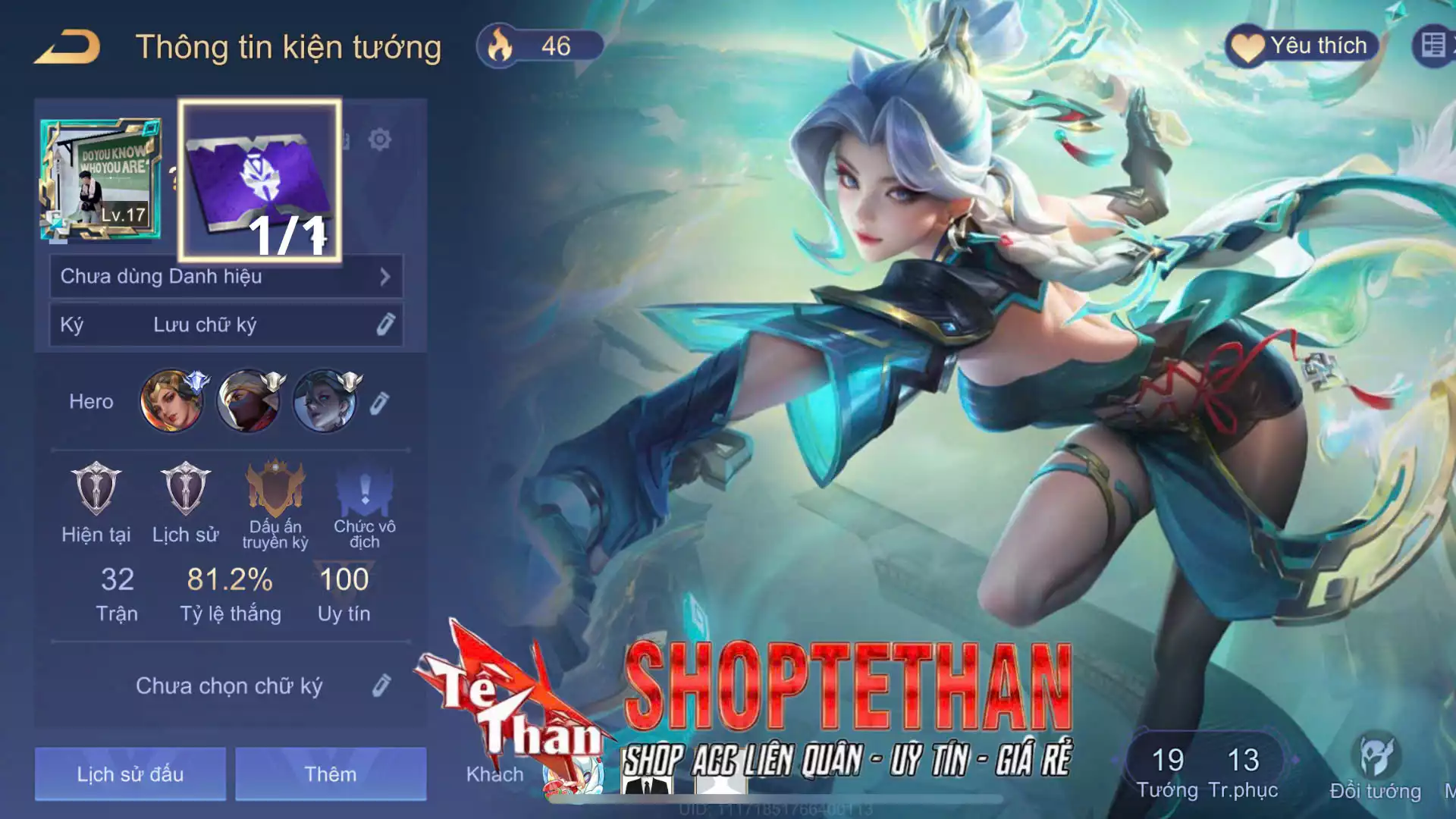 Yena Trấn Yêu Thần Lộc...TRẮNG THÔNG TIN