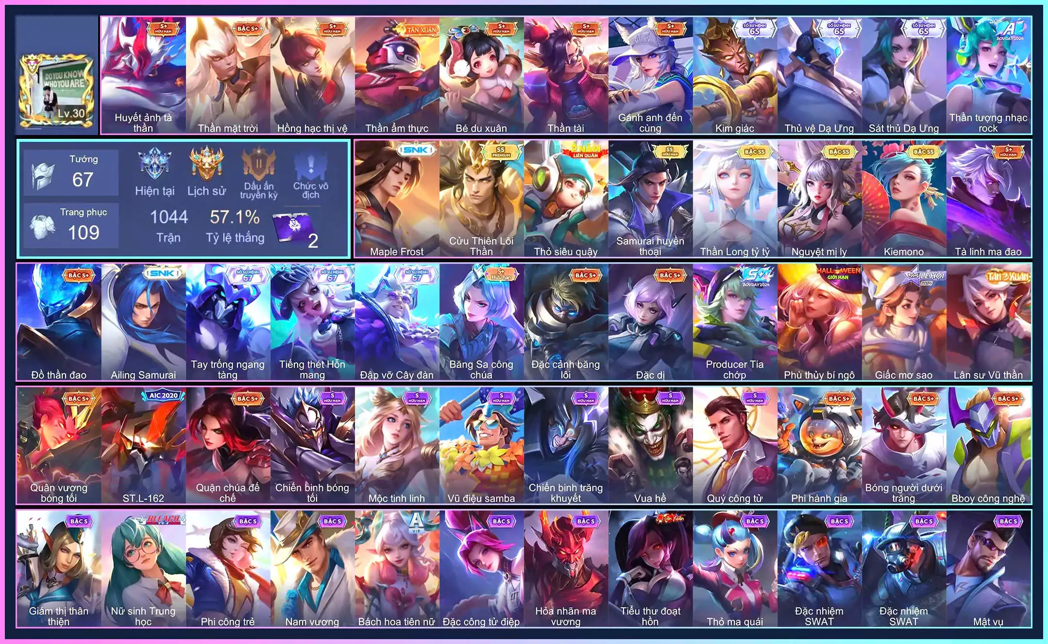 Violet Thần long tỷ tỷ, Ryoma Samurai Huyền thoại, Lữ Bố Cửu Thiên Lôi Thần, Airi Kiemono, Liliana Nguyệt mị ly...MỖI SĐT