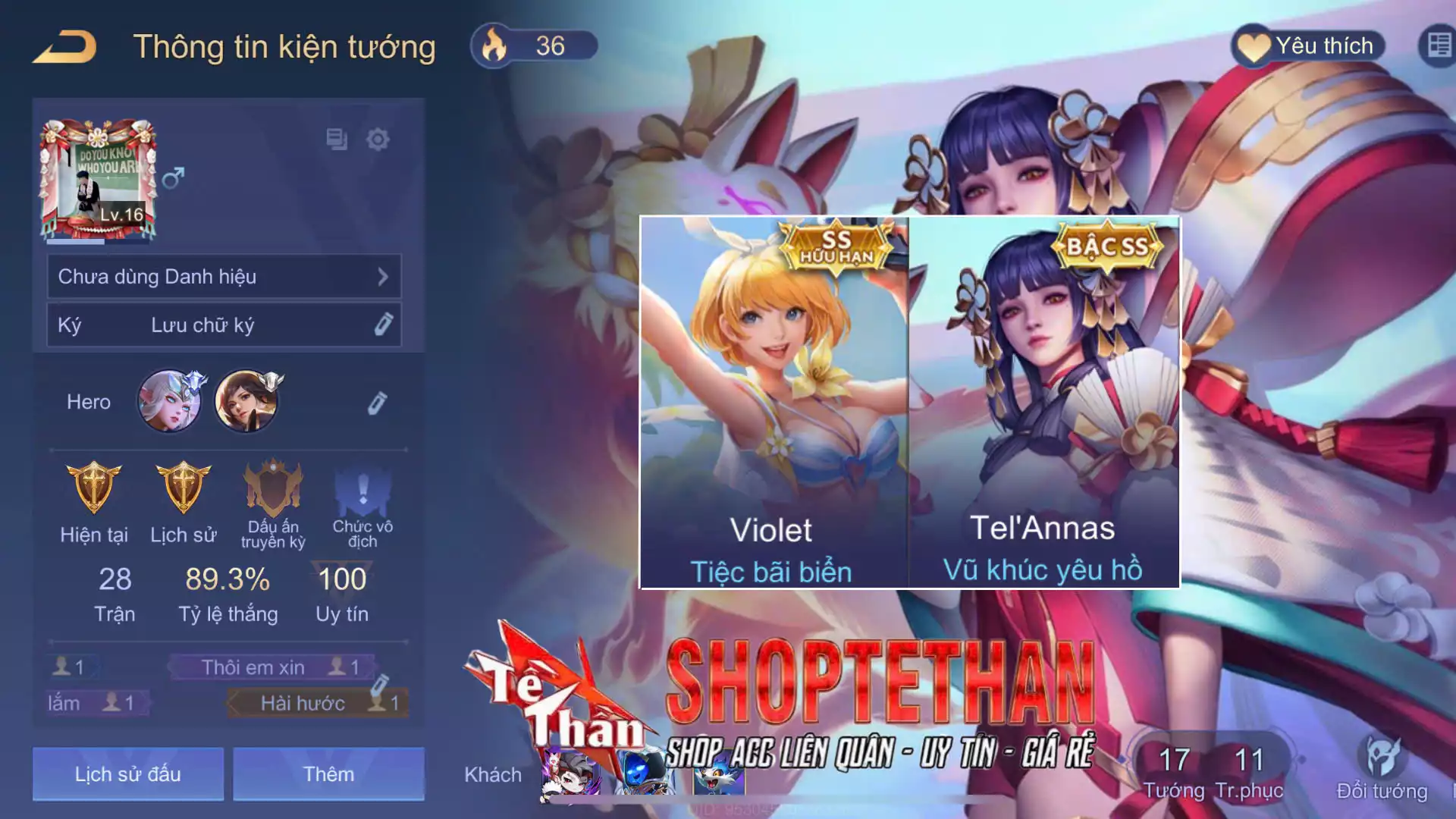 violet tiệc bãi biển, tellannas vũ khúc yêu hồ...TRẮNG THÔNG TIN