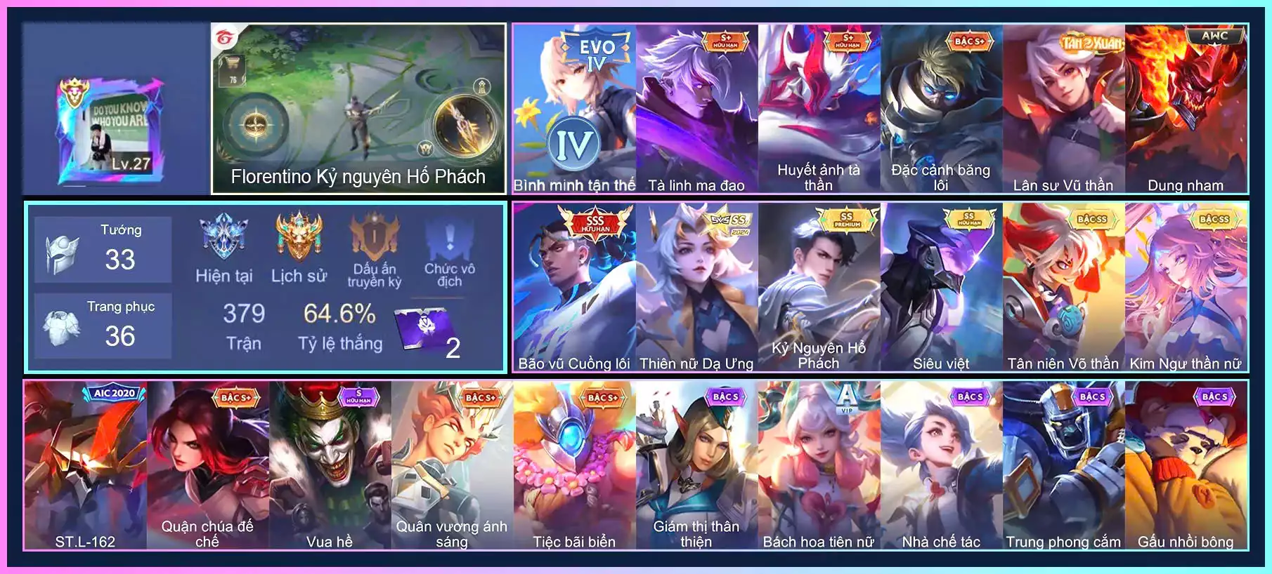 Ảnh Raz Bão vũ Cuồng lôi, Butterfly Kim ngư thần nữ, Zephys Siêu việt, Ngộ Không Tân niên Võ Thần, Florentino Kỷ Nguyên Hổ Phách...TRẮNG THÔNG TIN