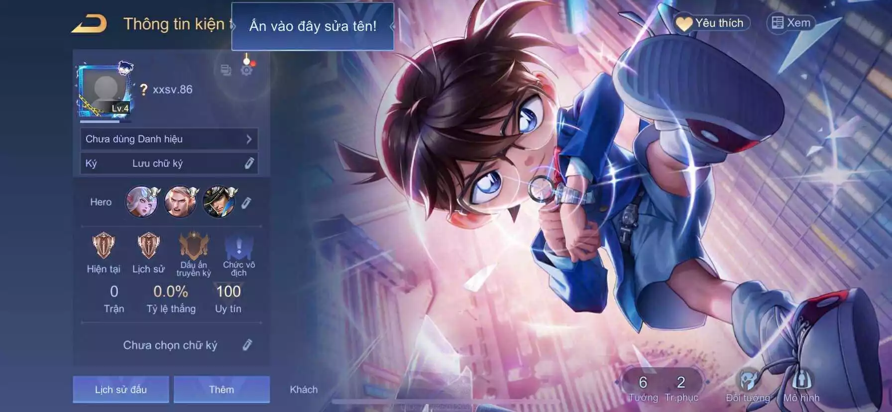 ACC REG: Yorn Conan, sẵn tướng, trắng thông tin