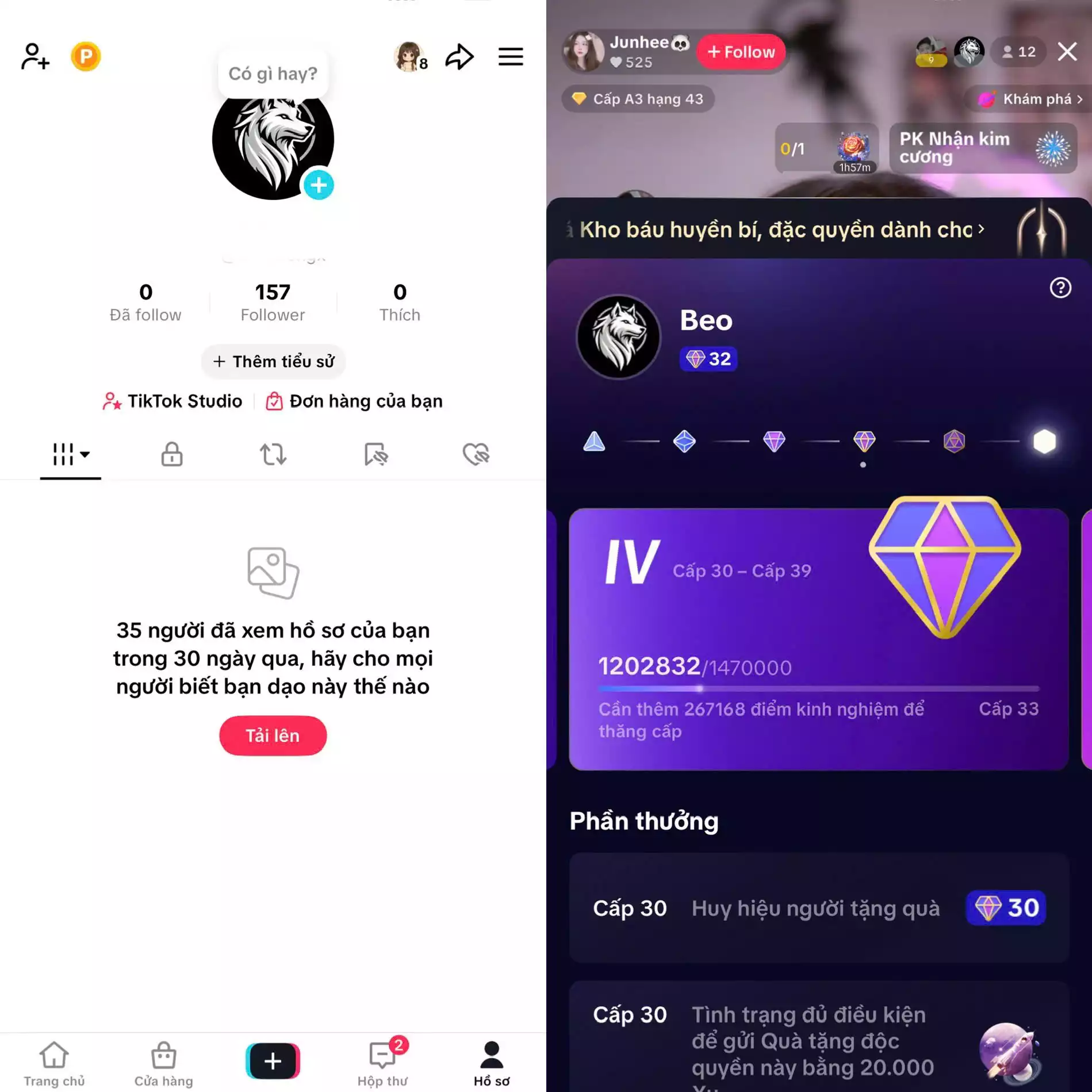 Tài khoản người dùng, đầy đủ chức năng, đổi được tên, id, username. Hỗ trợ liên kết và bảo mật thông tin chính chủ khi mua tài khoản.