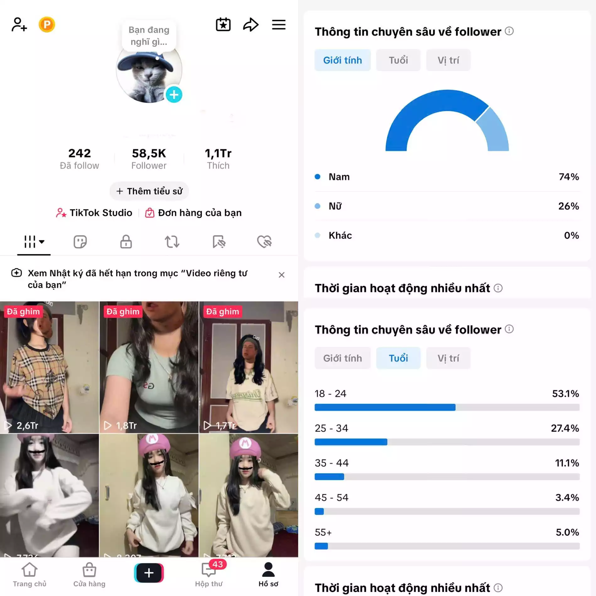 Tài khoản người dùng, đầy đủ chức năng, đổi được tên, id, username. Hỗ trợ liên kết và bảo mật thông tin chính chủ khi mua tài khoản.
